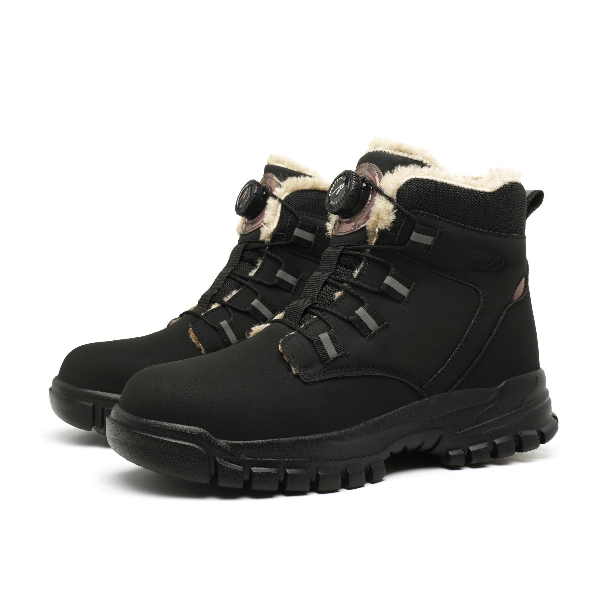 Men's HeatWave Steel Toe Winter Boots - Fleece Lining & Knob Lacing | B317