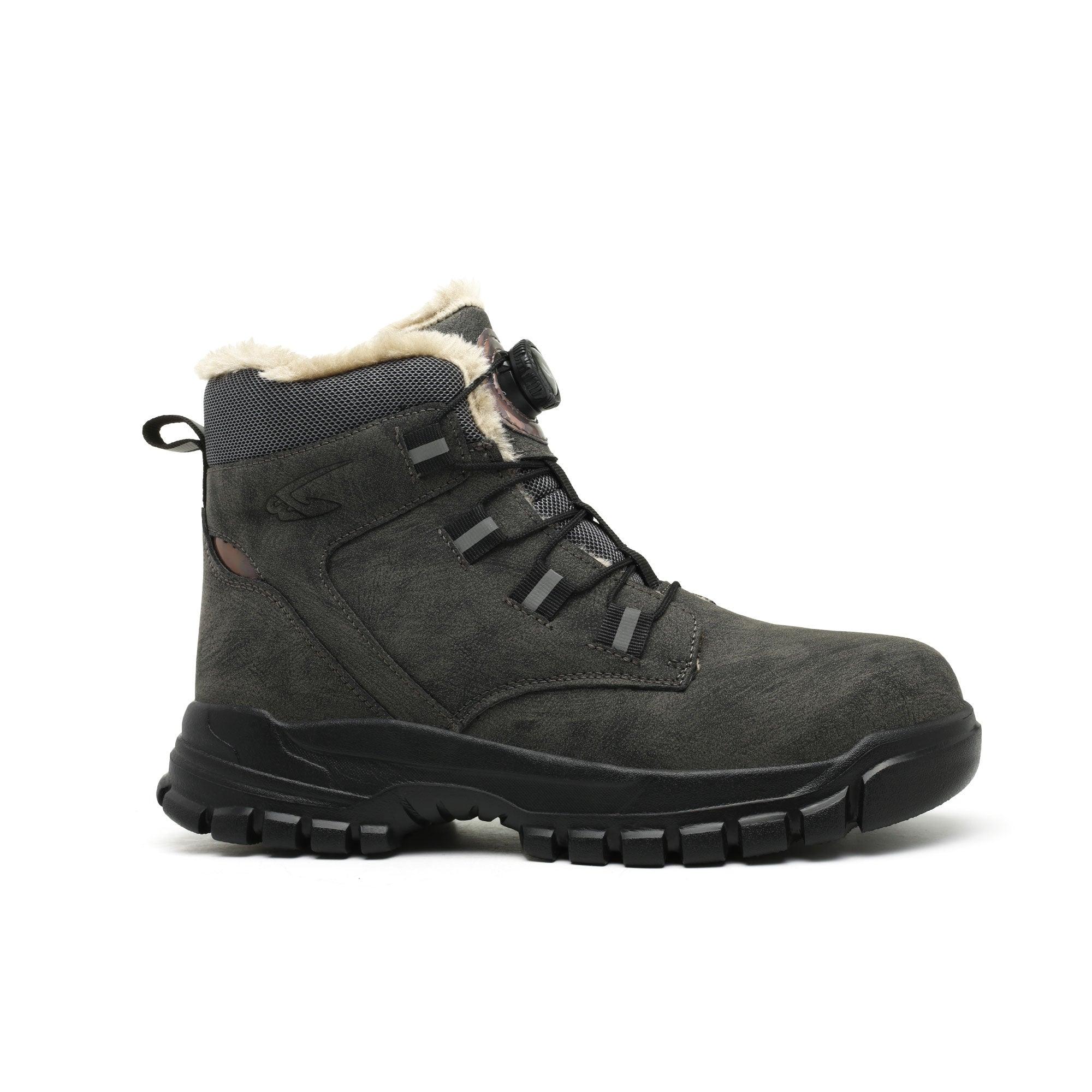 Men's HeatWave Steel Toe Winter Boots - Fleece Lining & Knob Lacing | B317