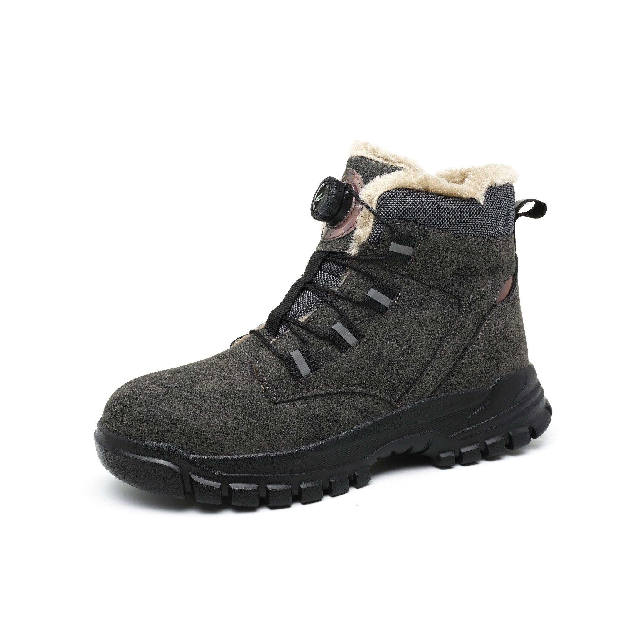Men's HeatWave Steel Toe Winter Boots - Fleece Lining & Knob Lacing | B317