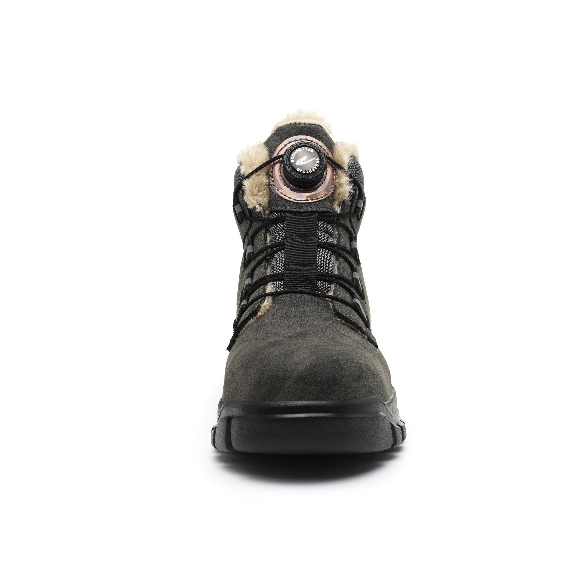 Men's HeatWave Steel Toe Winter Boots - Fleece Lining & Knob Lacing | B317