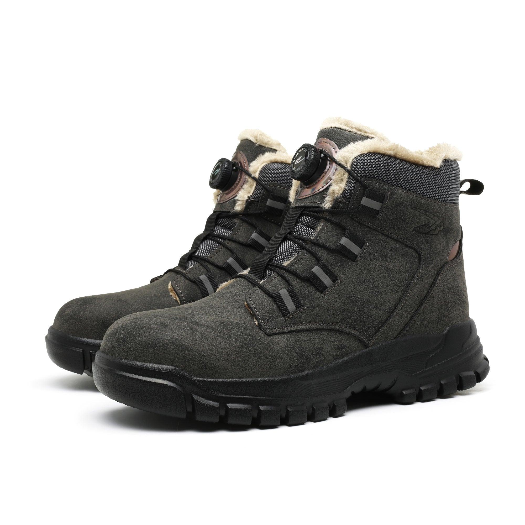 Men's HeatWave Steel Toe Winter Boots - Fleece Lining & Knob Lacing | B317