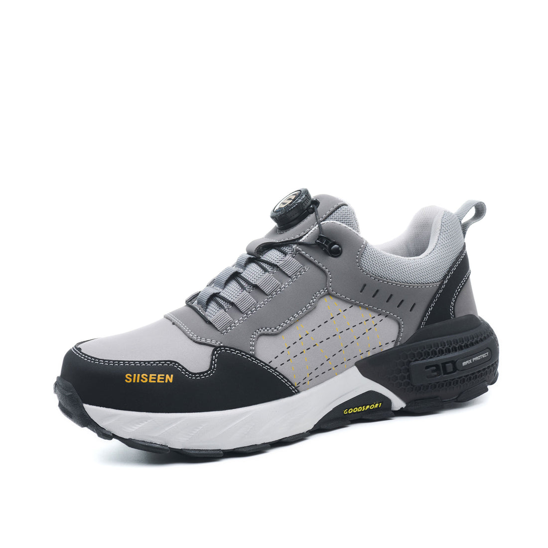 Men's Steel Toe Knob Lacing Work Sneakers - Breathable Mesh | B338