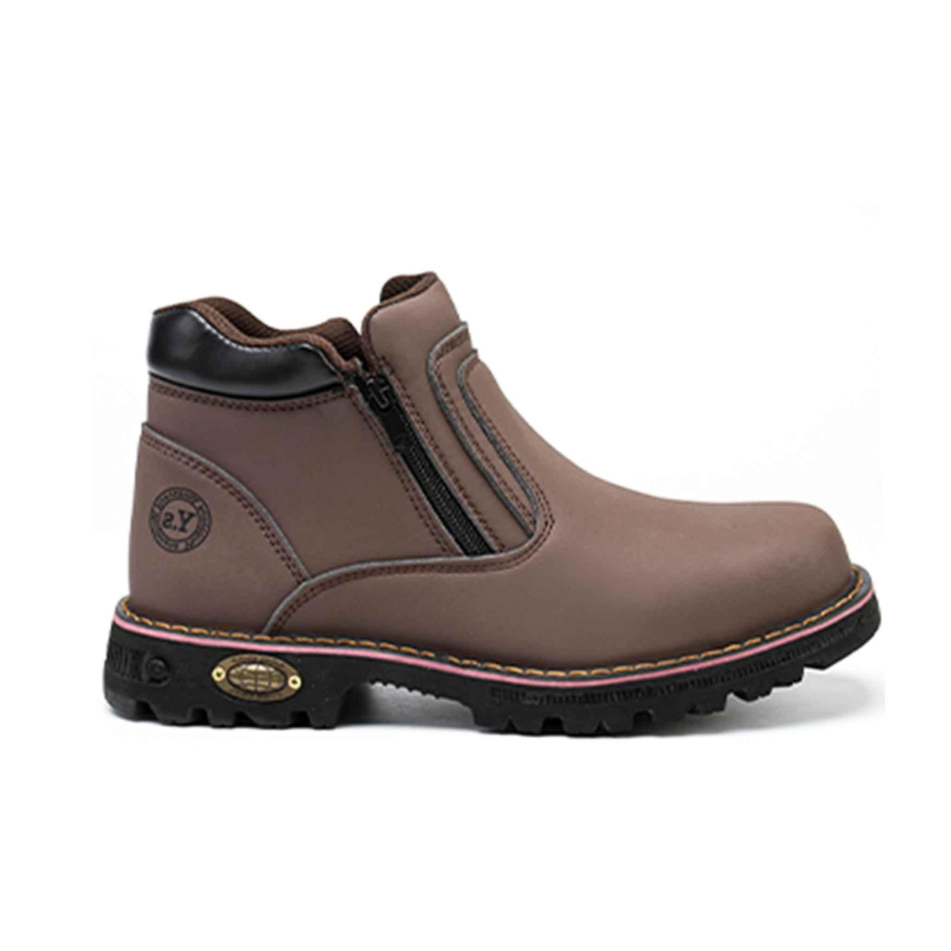 Men's Steel Toe Side Zip Boots - Slip Resistant | B129 - USINE PRO Footwear