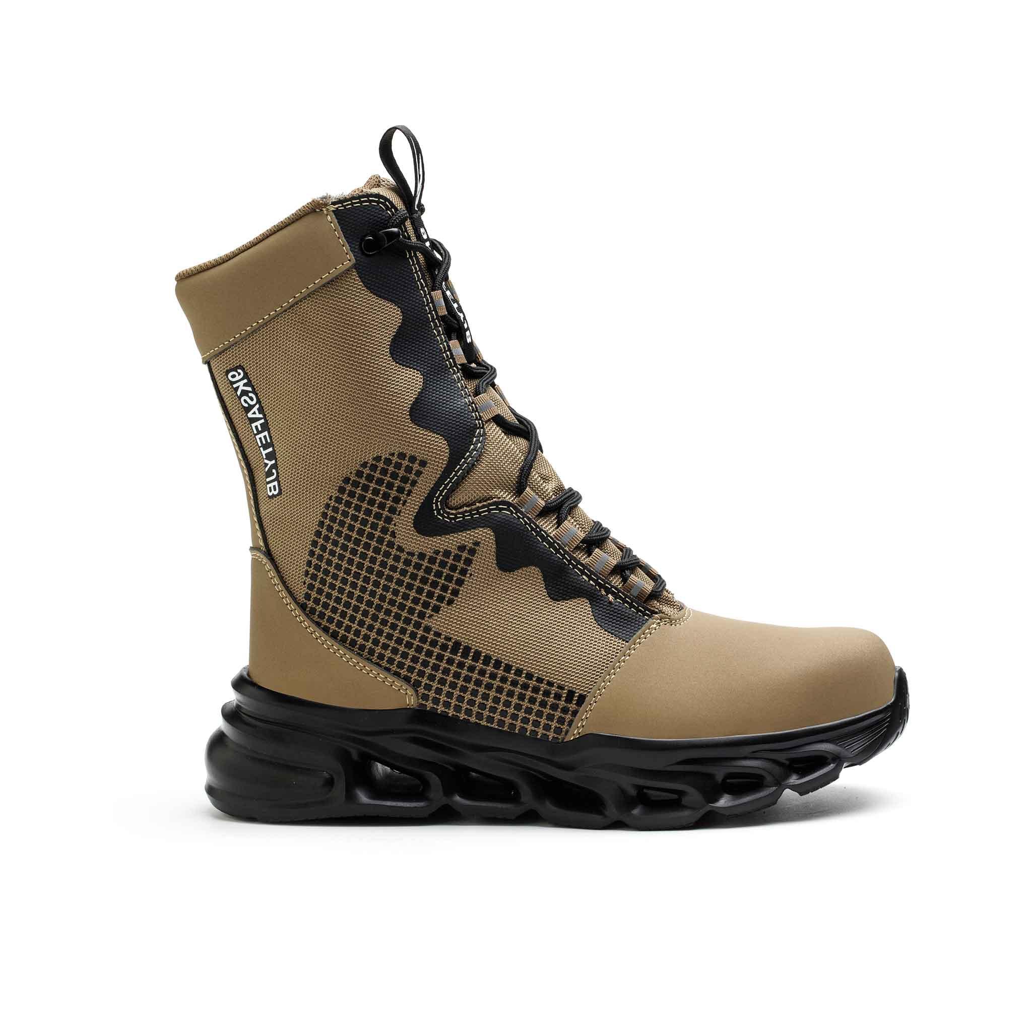 Men's 8-Inch Waterproof Steel Toe Work Boots - Slip-Resistant & Durable | B307