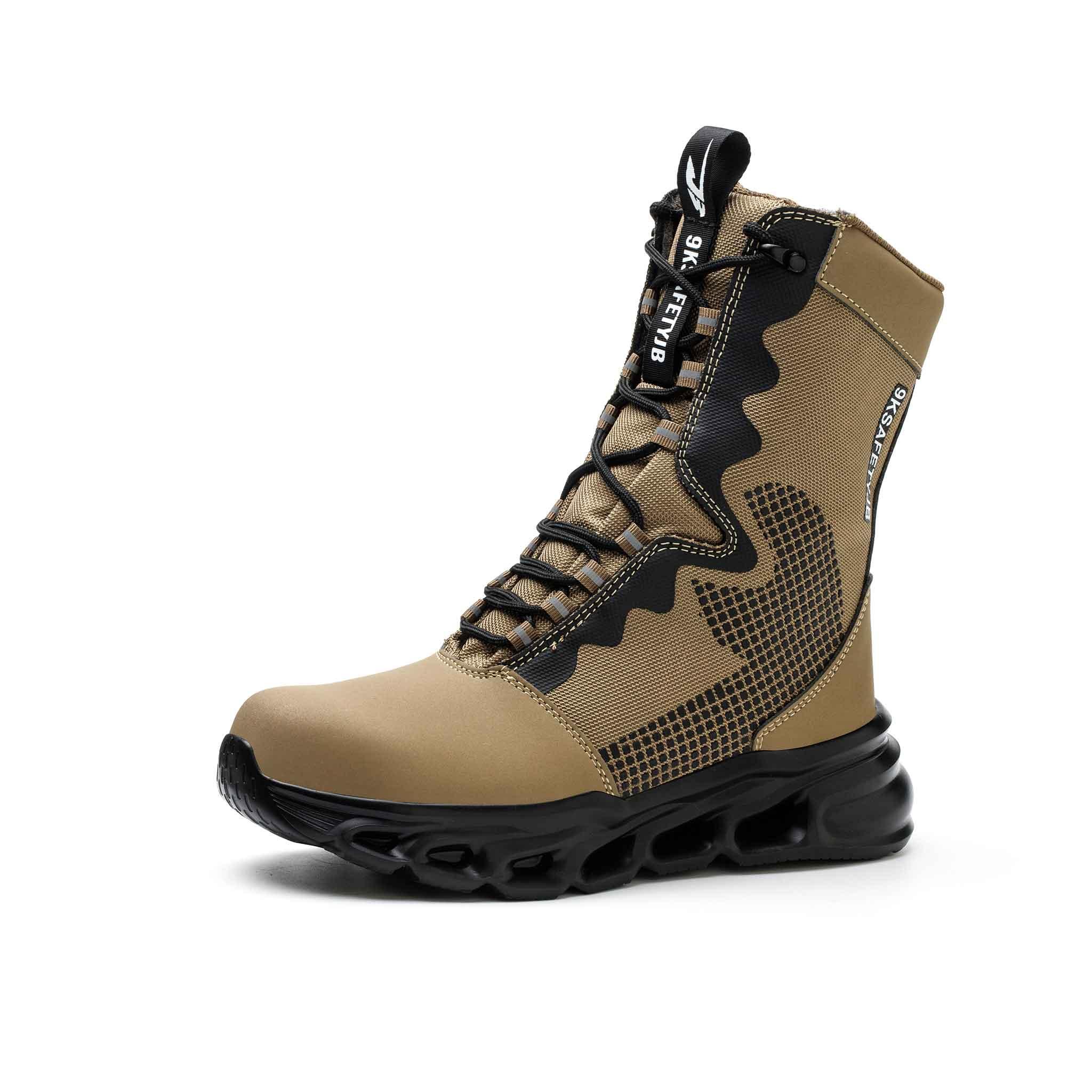 Men's 8-Inch Waterproof Steel Toe Work Boots - Slip-Resistant & Durable | B307