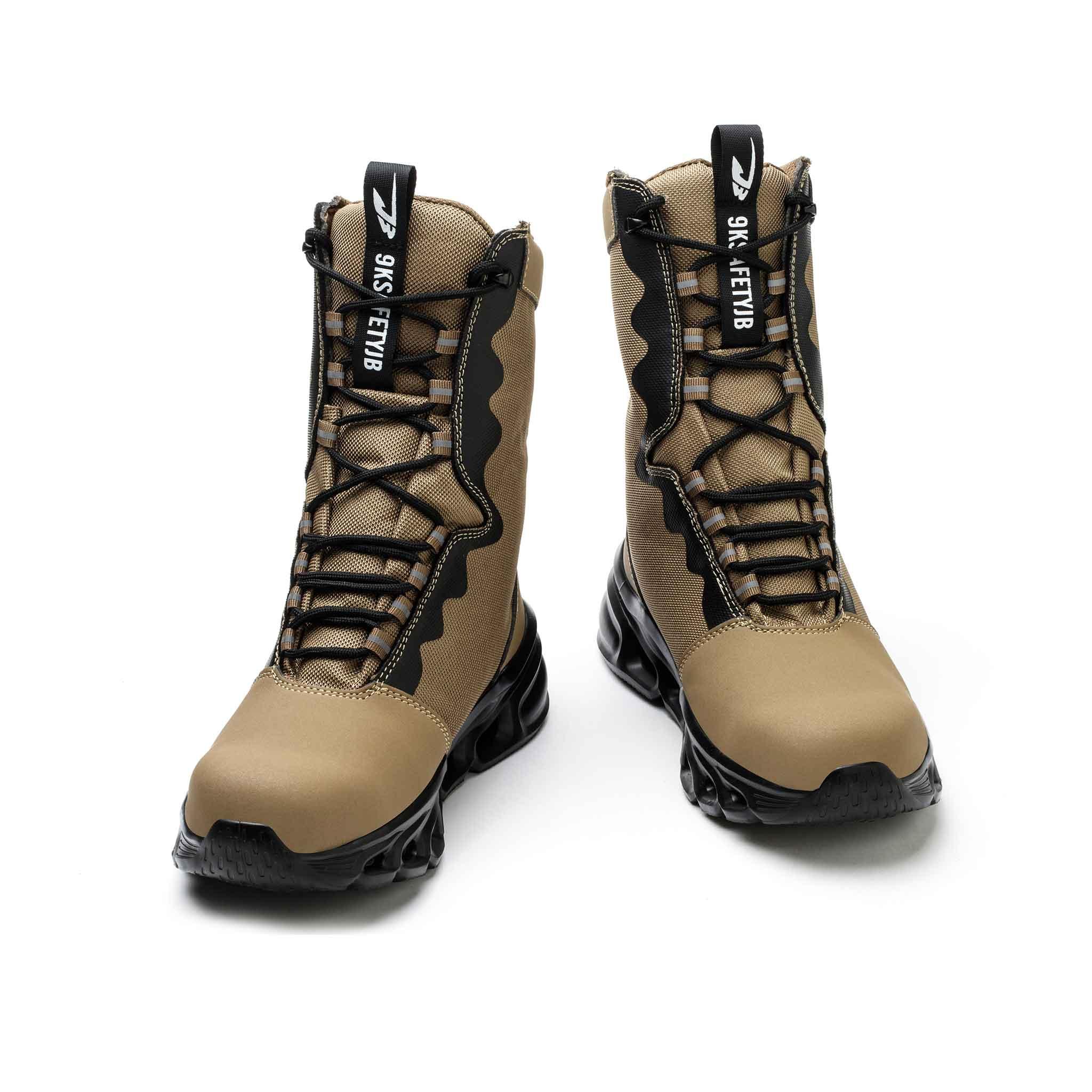 Men's 8-Inch Waterproof Steel Toe Work Boots - Slip-Resistant & Durable | B307