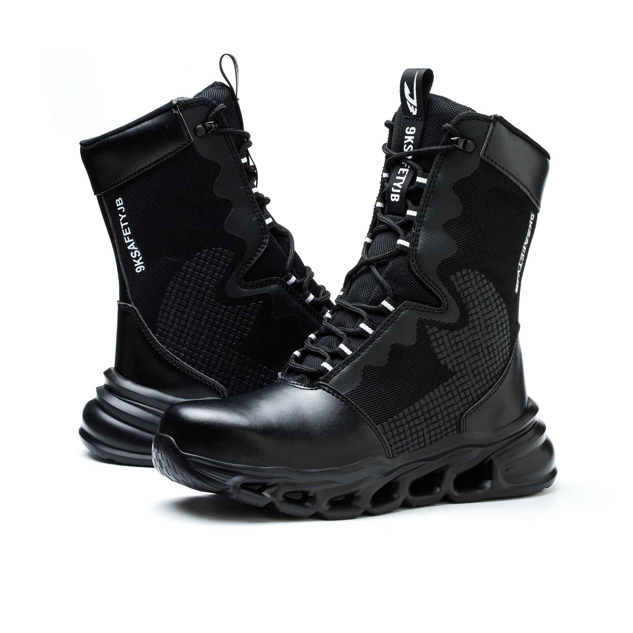 Men's 8-Inch Waterproof Steel Toe Work Boots - Slip-Resistant & Durable | B307