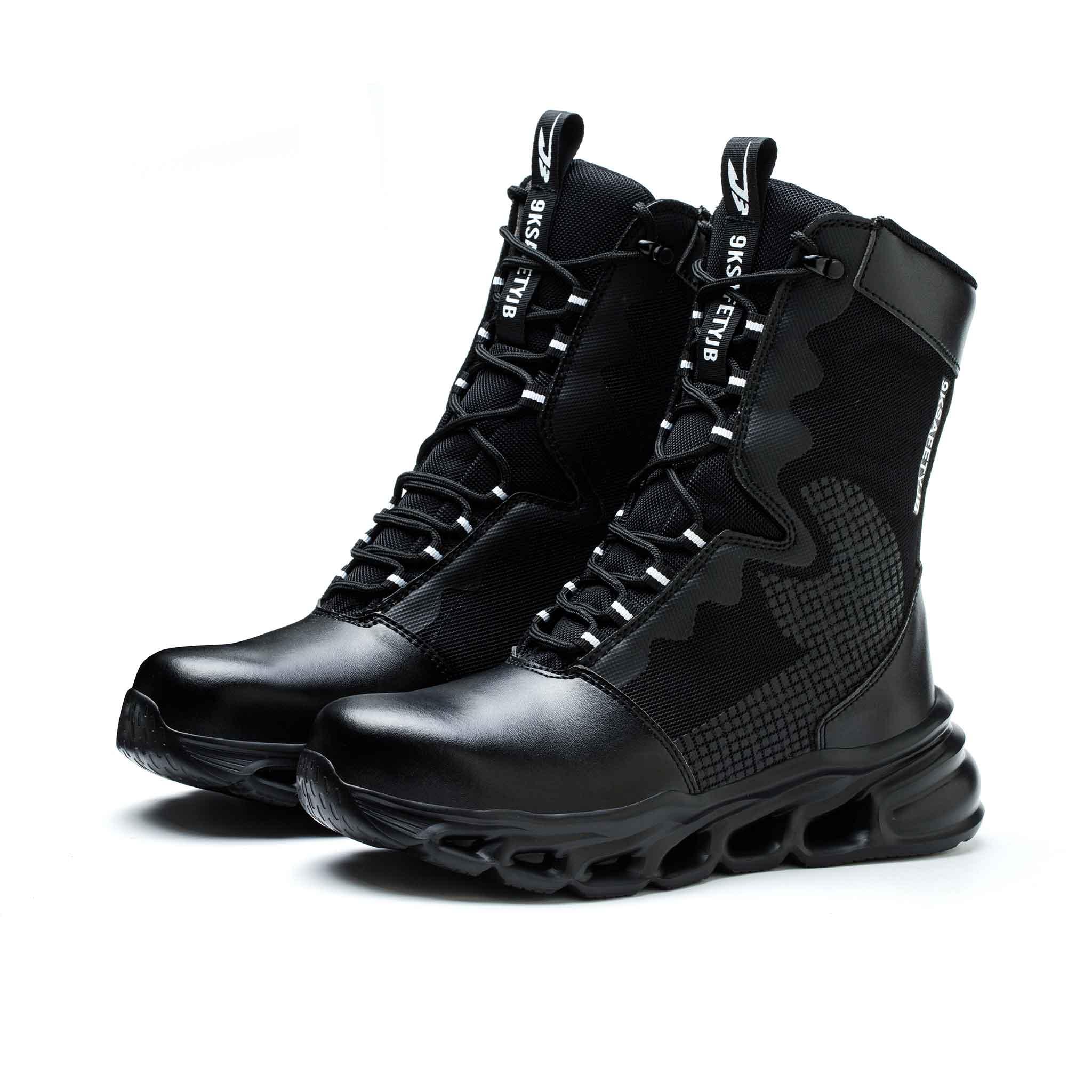 Men's 8-Inch Waterproof Steel Toe Work Boots - Slip-Resistant & Durable | B307