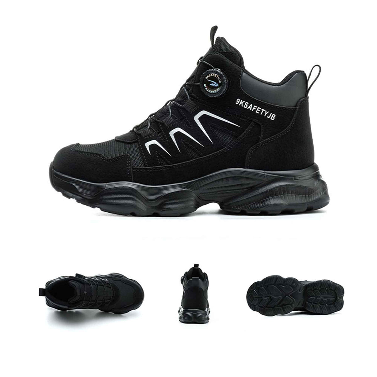 Simple Work Boots Men's Breathable Steel Toe Work Boots - Easy-on Dial Lacing B322 ...