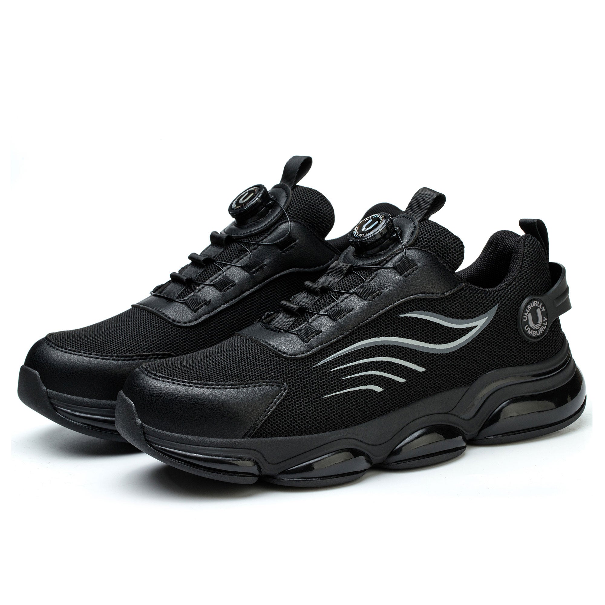 Men's Breathable Steel Toe Work Sneakers - Knob Lacing | B341