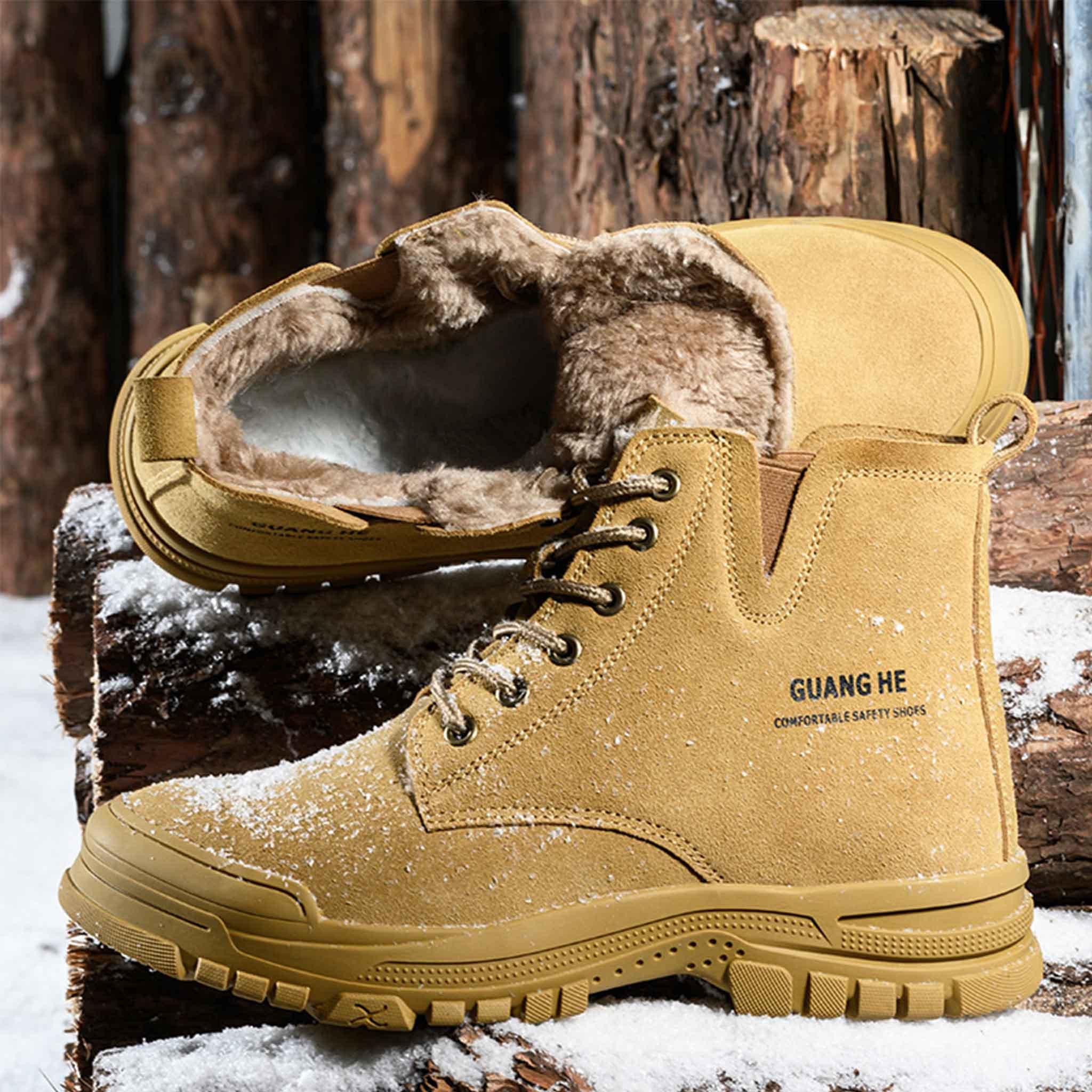 Men's Insulated Steel Toe Winter Boots - Fleece Lined | B263