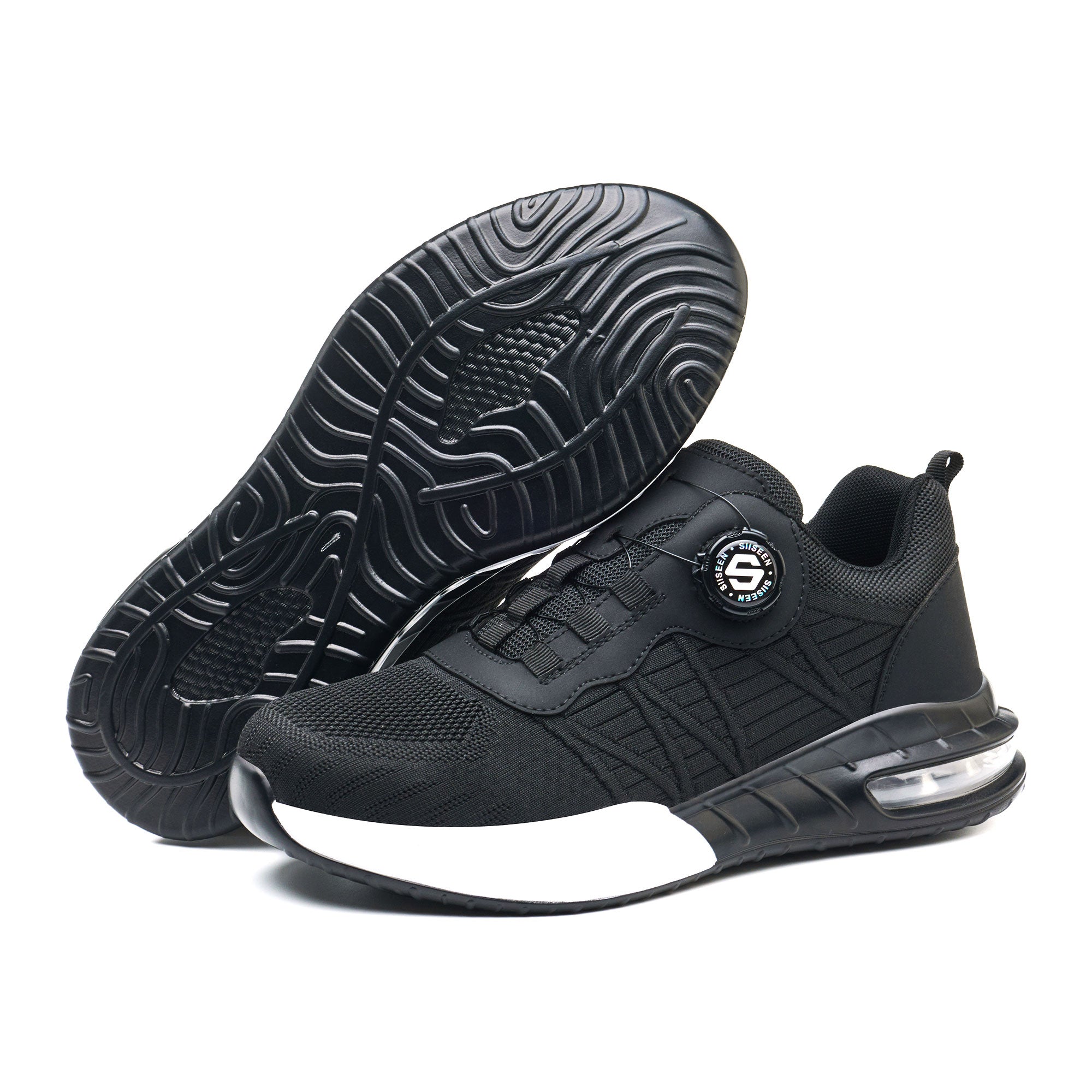 Men's Steel Toe Cushioned Work Sneakers - Knob Lacing System | B337