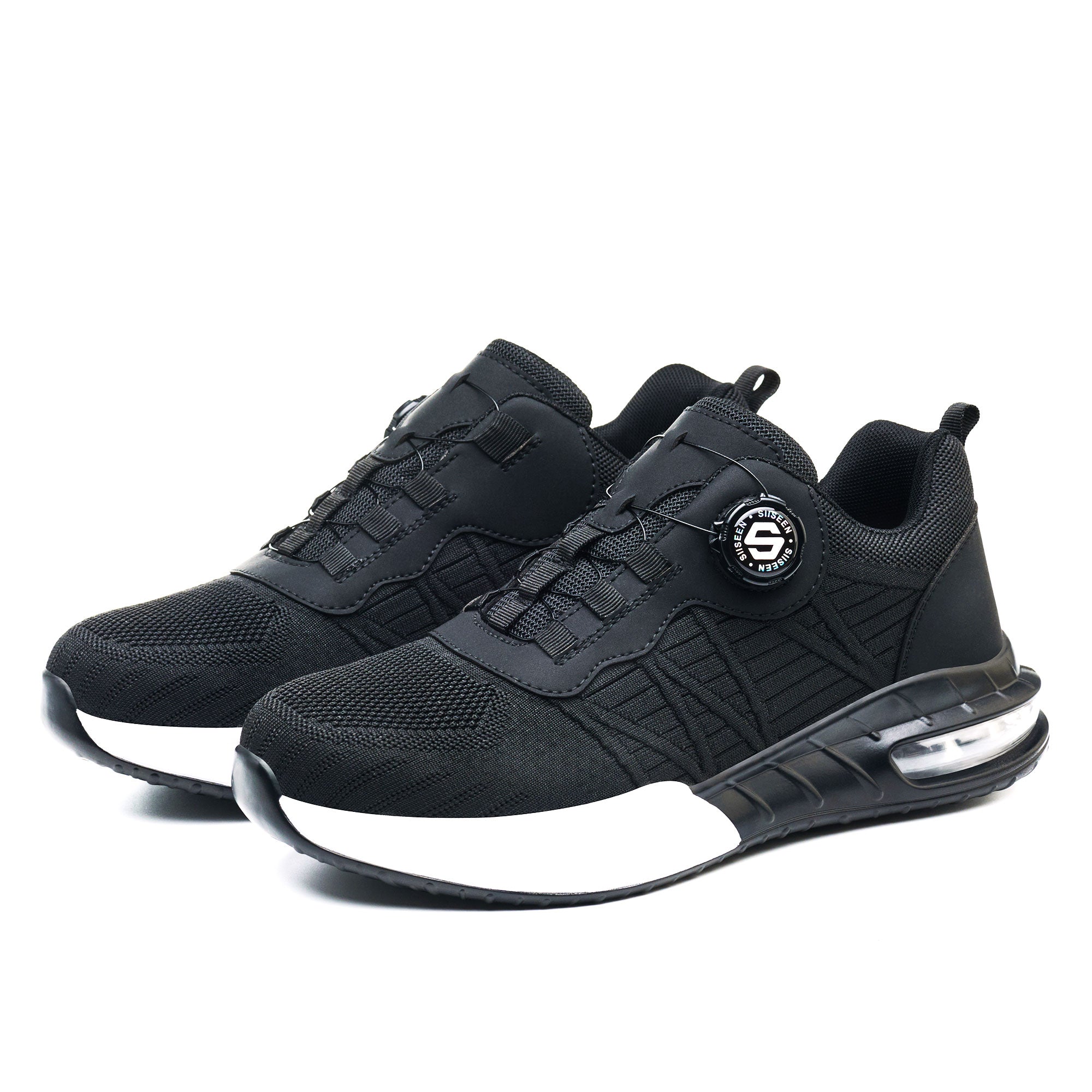 Men's Steel Toe Cushioned Work Sneakers - Knob Lacing System | B337