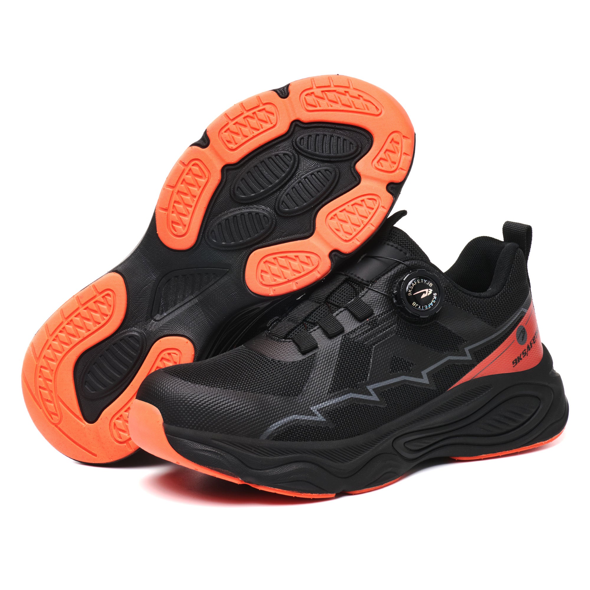 Men's Steel Toe Dial Lacing Work Sneakers - Slip Resistant Sole | B351