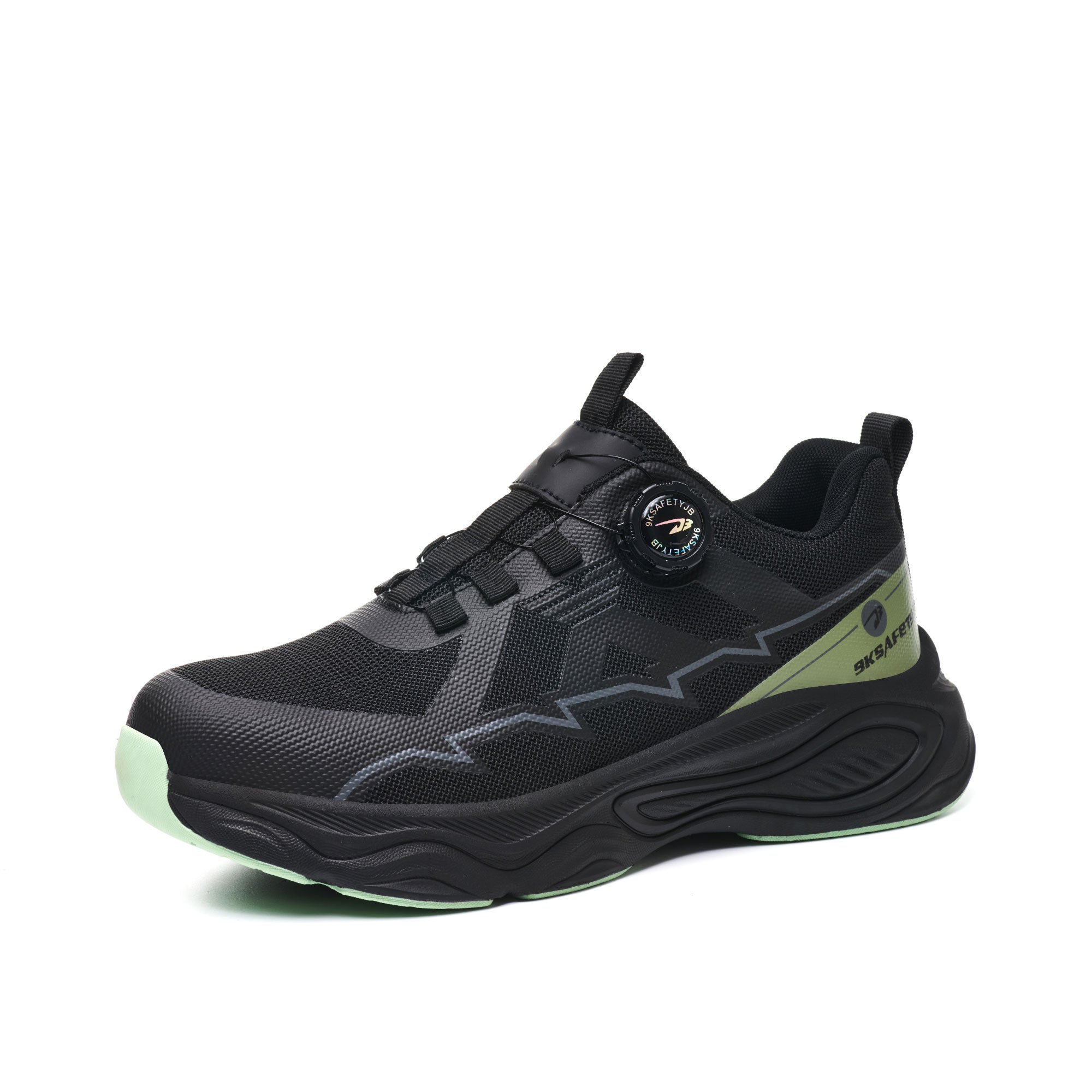 Men's Steel Toe Dial Lacing Work Sneakers - Slip Resistant Sole | B351