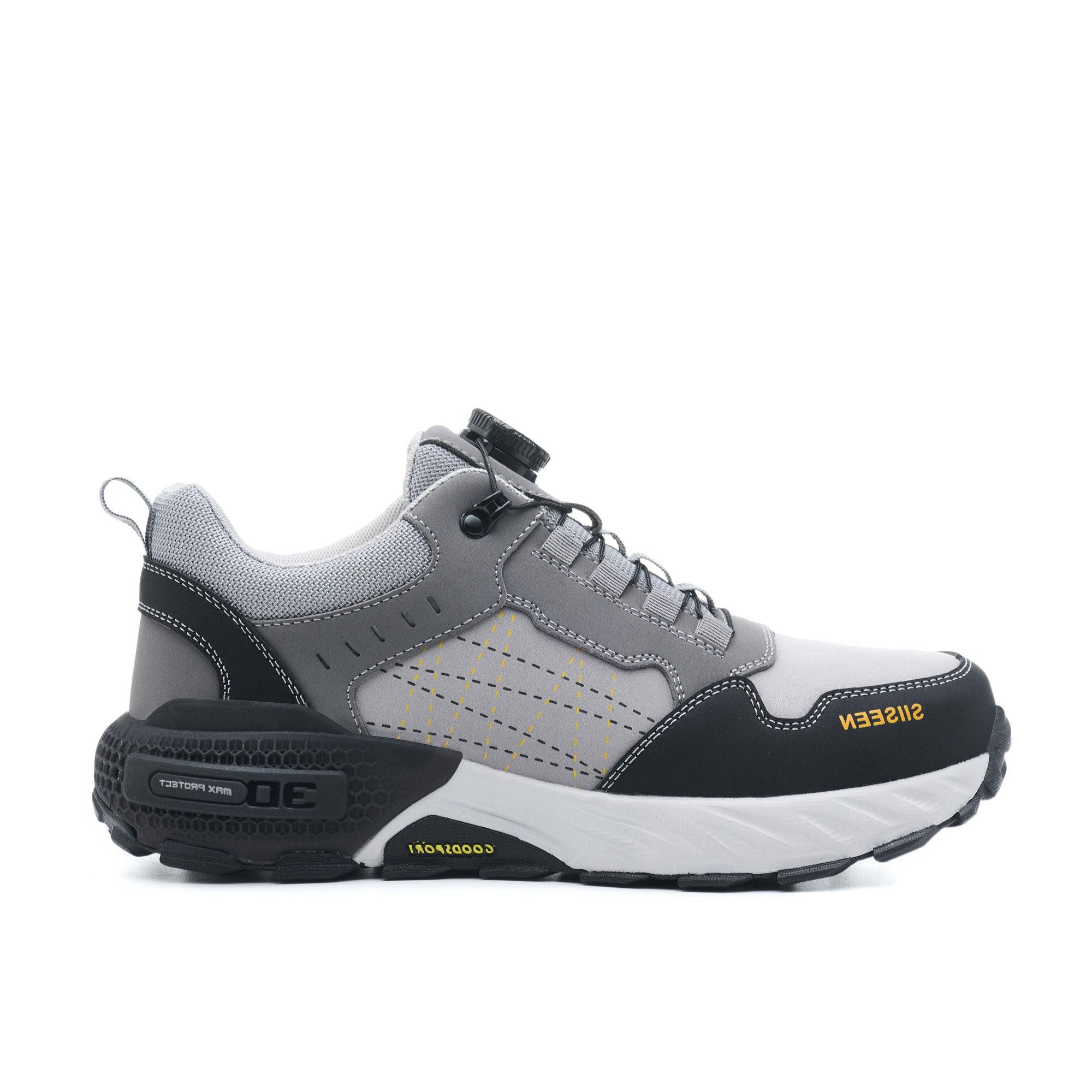 Men's Steel Toe Knob Lacing Work Sneakers - Breathable Mesh | B338