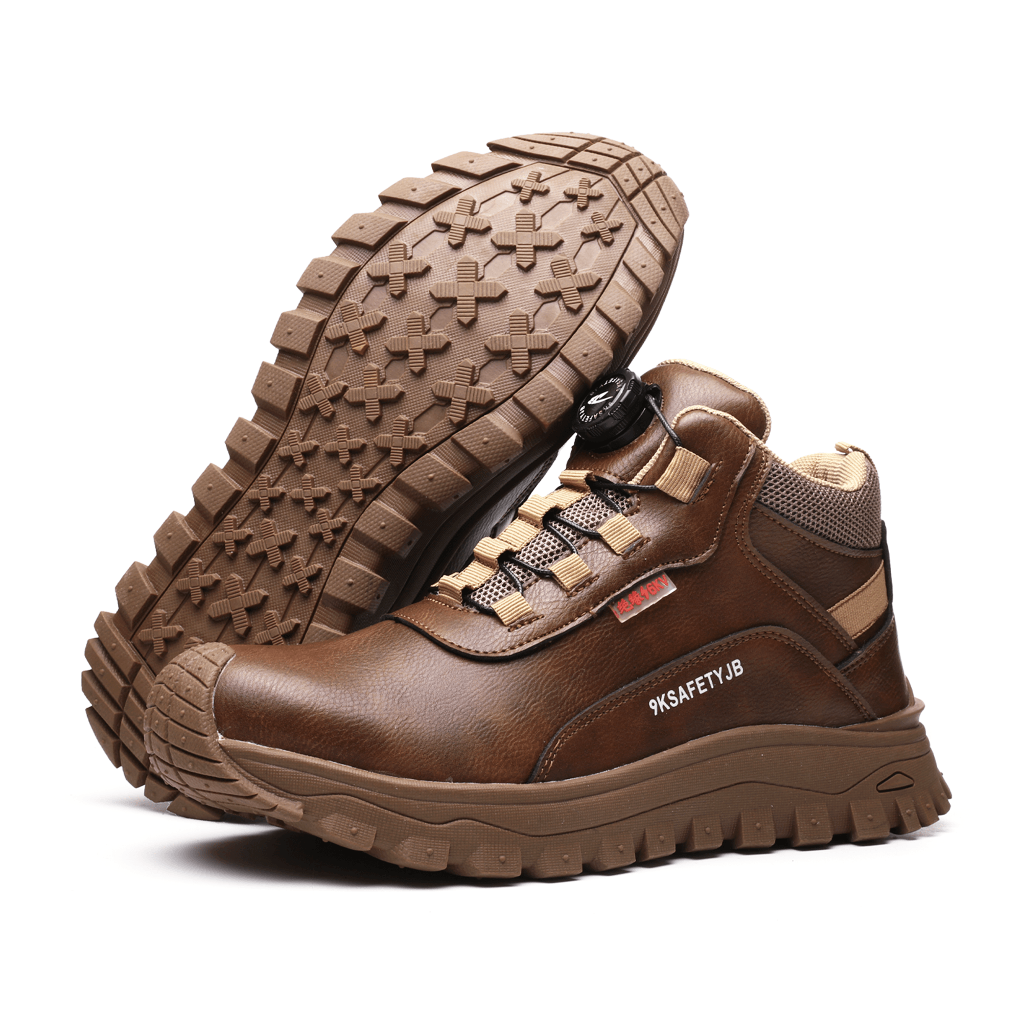 Men's Steel Toe Leather Work Boots - 6KV EH Safety | B324