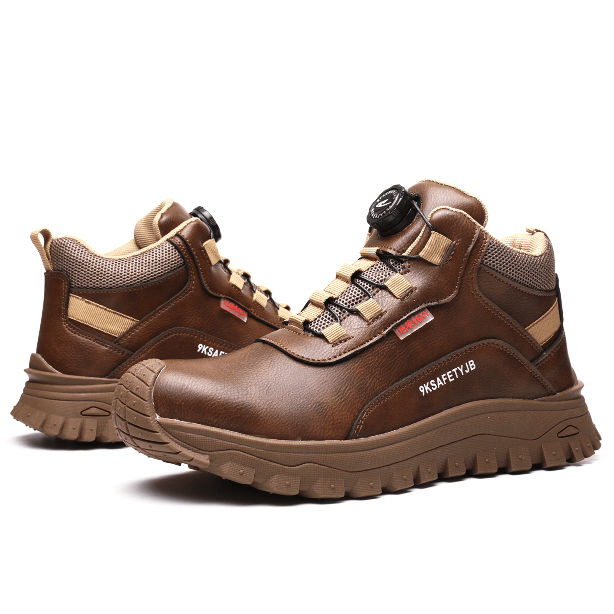 Men's Steel Toe Leather Work Boots - 6KV EH Safety | B324