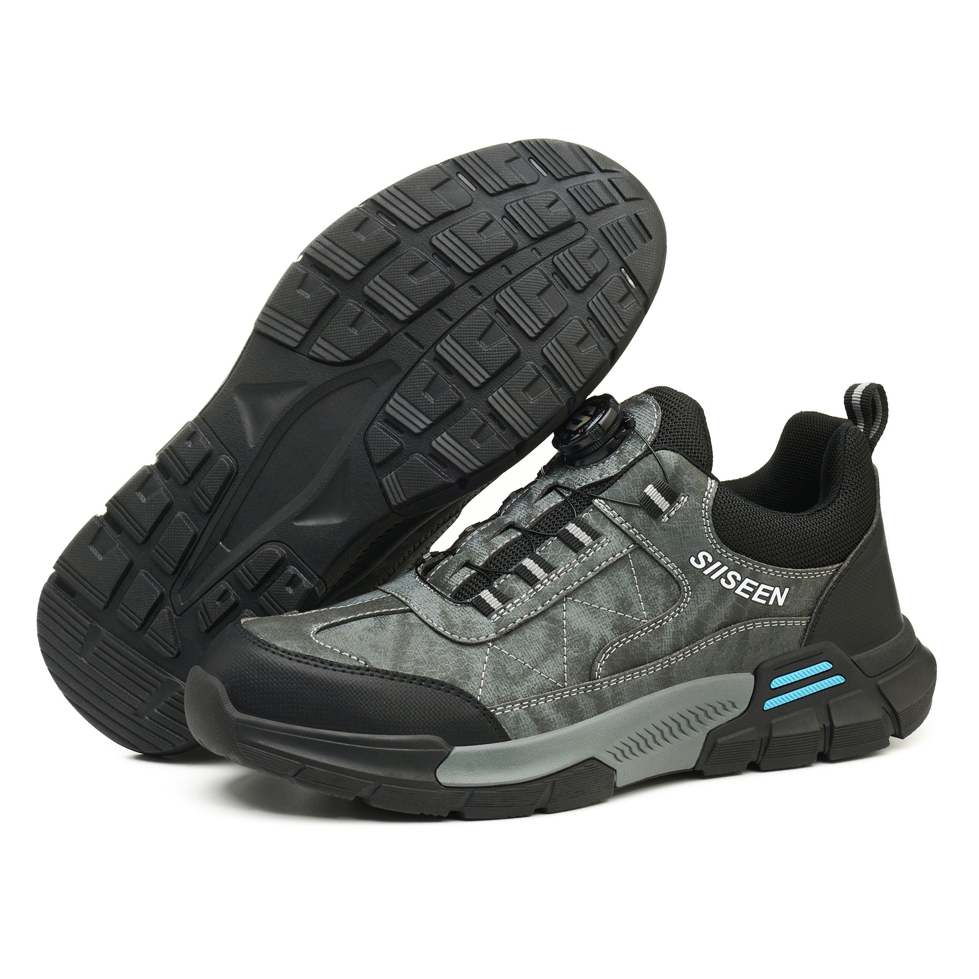 Men's Steel Toe Skate Work Shoes - Knob Lacing System | B336