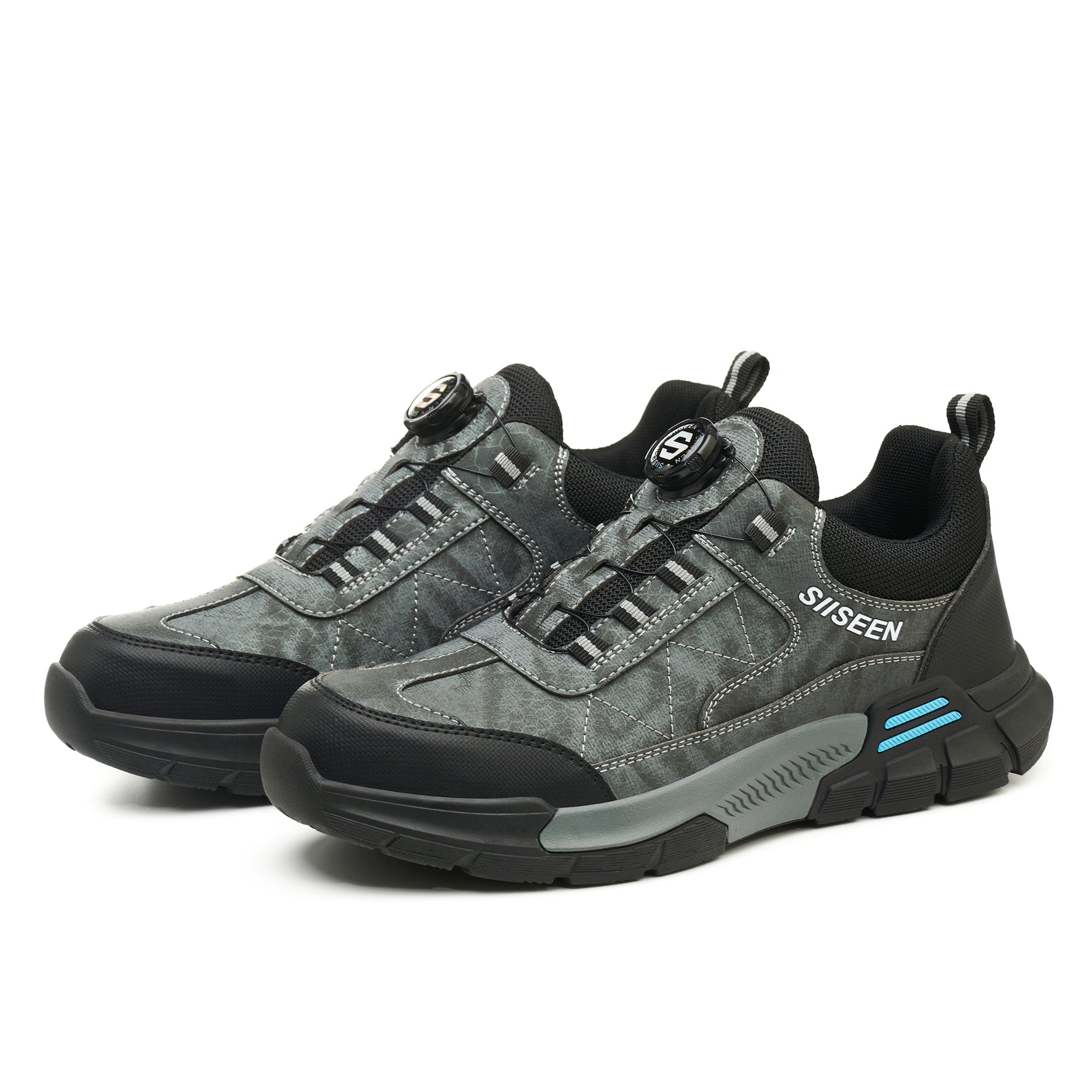 Men's Steel Toe Skate Work Shoes - Knob Lacing System | B336