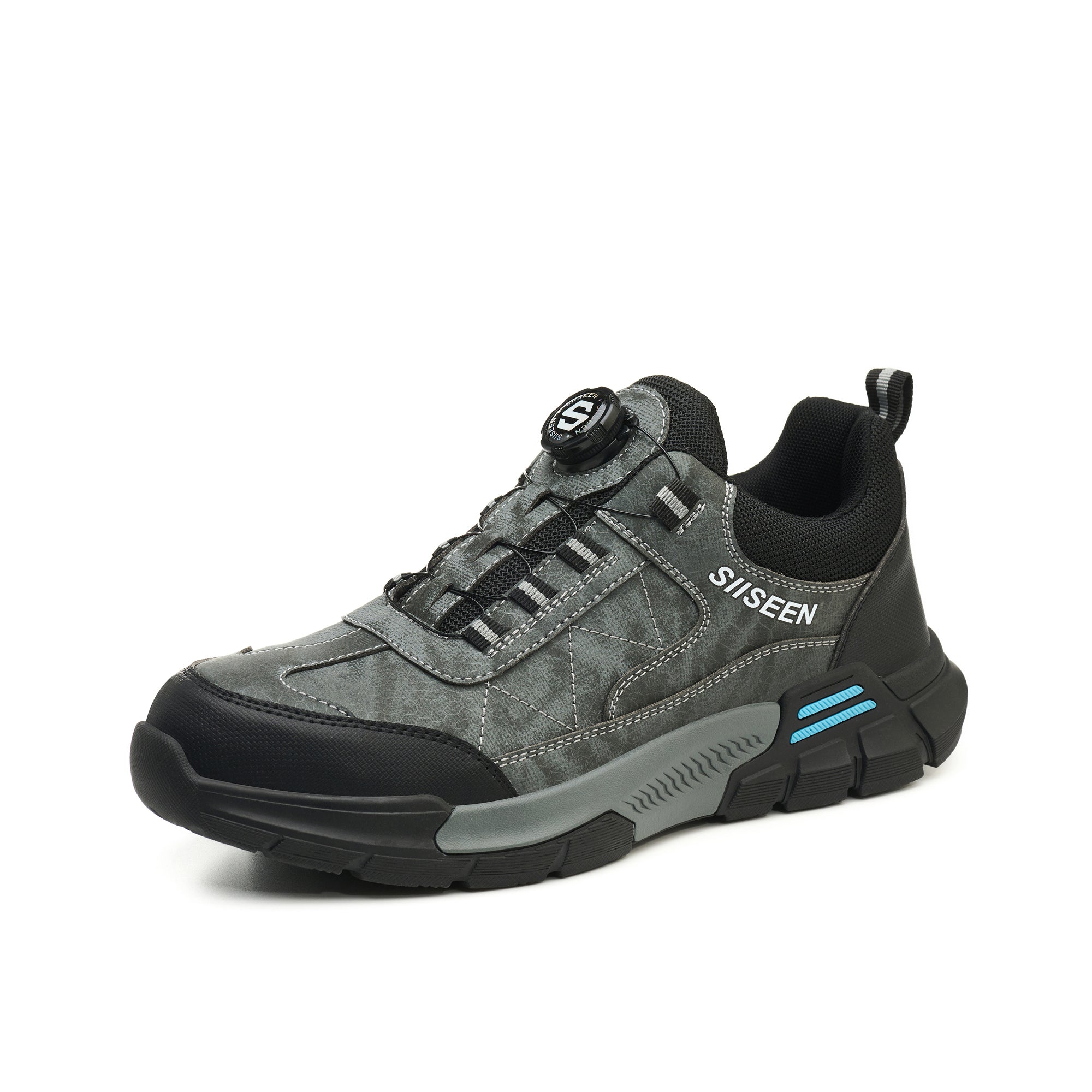 Men's Steel Toe Skate Work Shoes - Knob Lacing System | B336