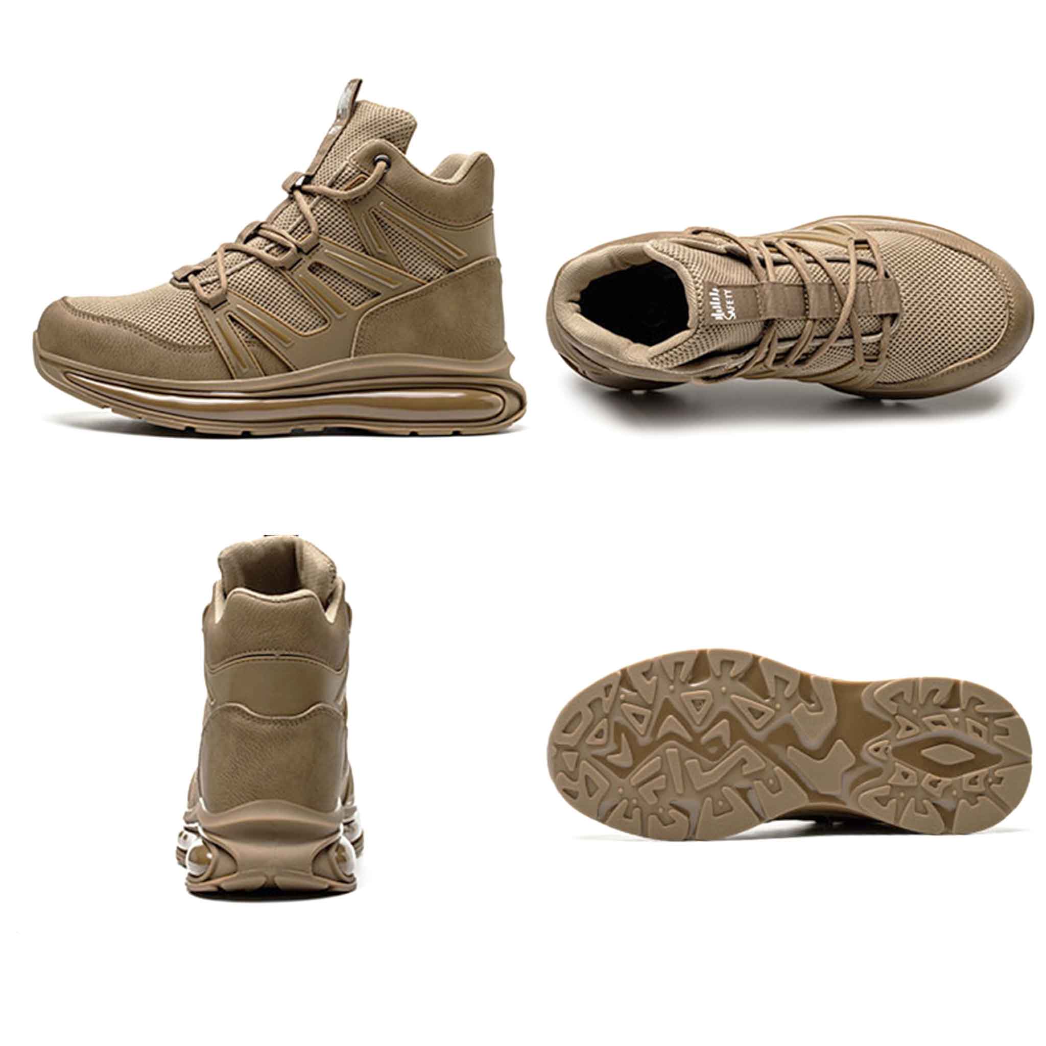 Men's Steel toe Breathable Work Boots - Air Cushioned Sole | B343