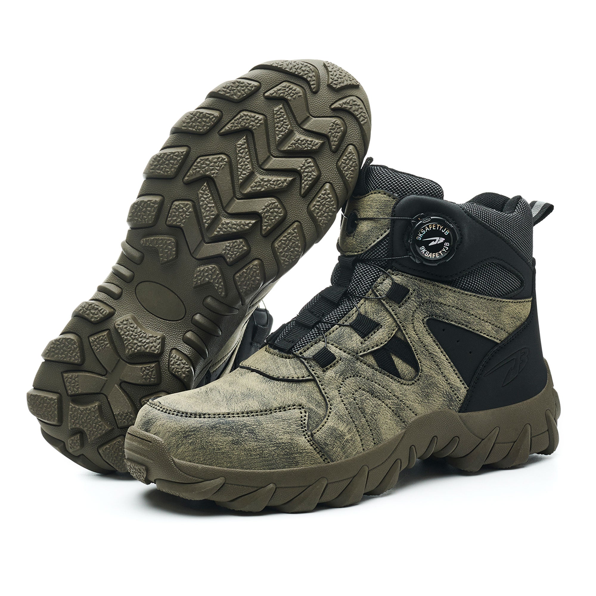 Men's Waterproof Steel Toe Heavy-duty Work Boots -Slip Resistant | B349