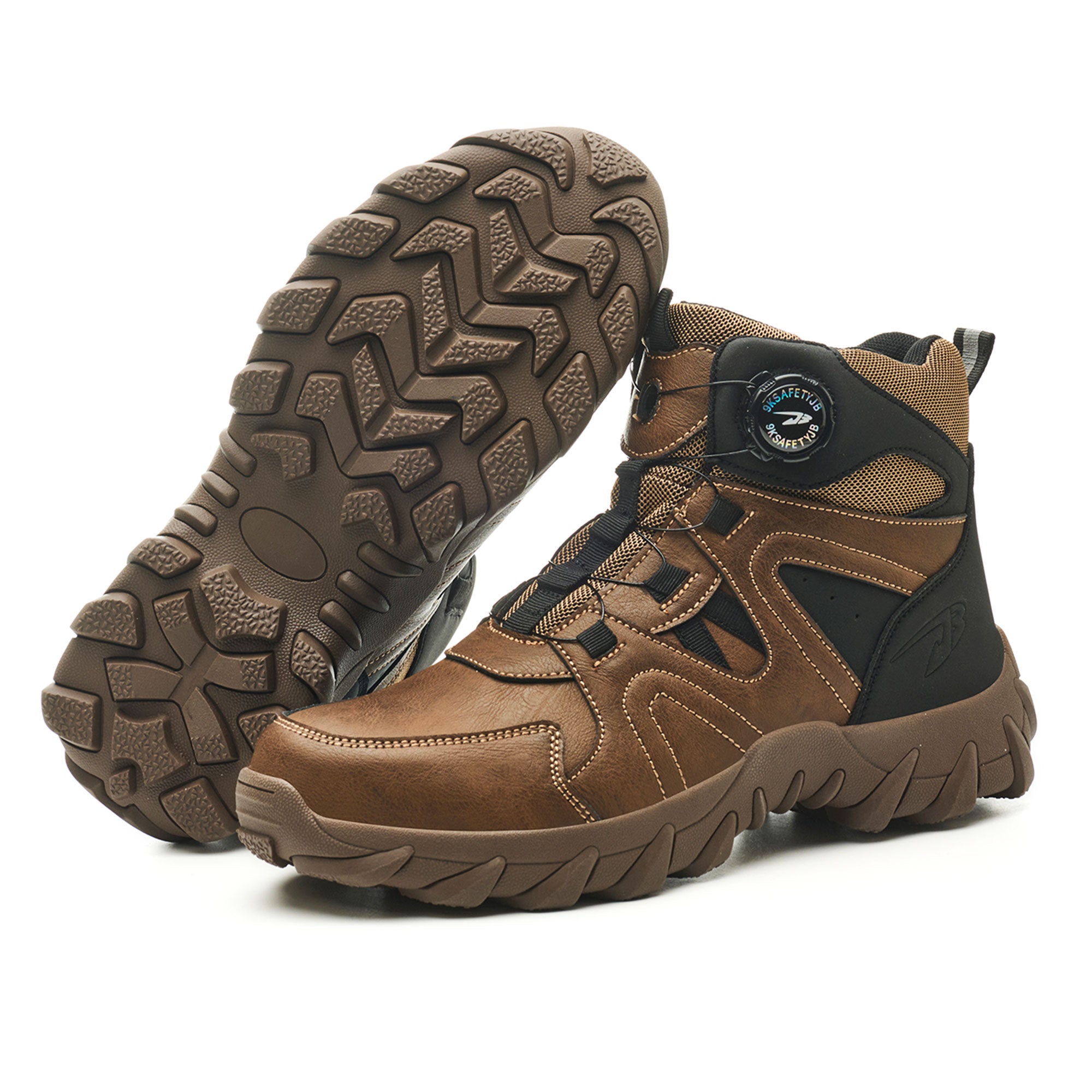 Men's Waterproof Steel Toe Heavy-duty Work Boots -Slip Resistant | B349