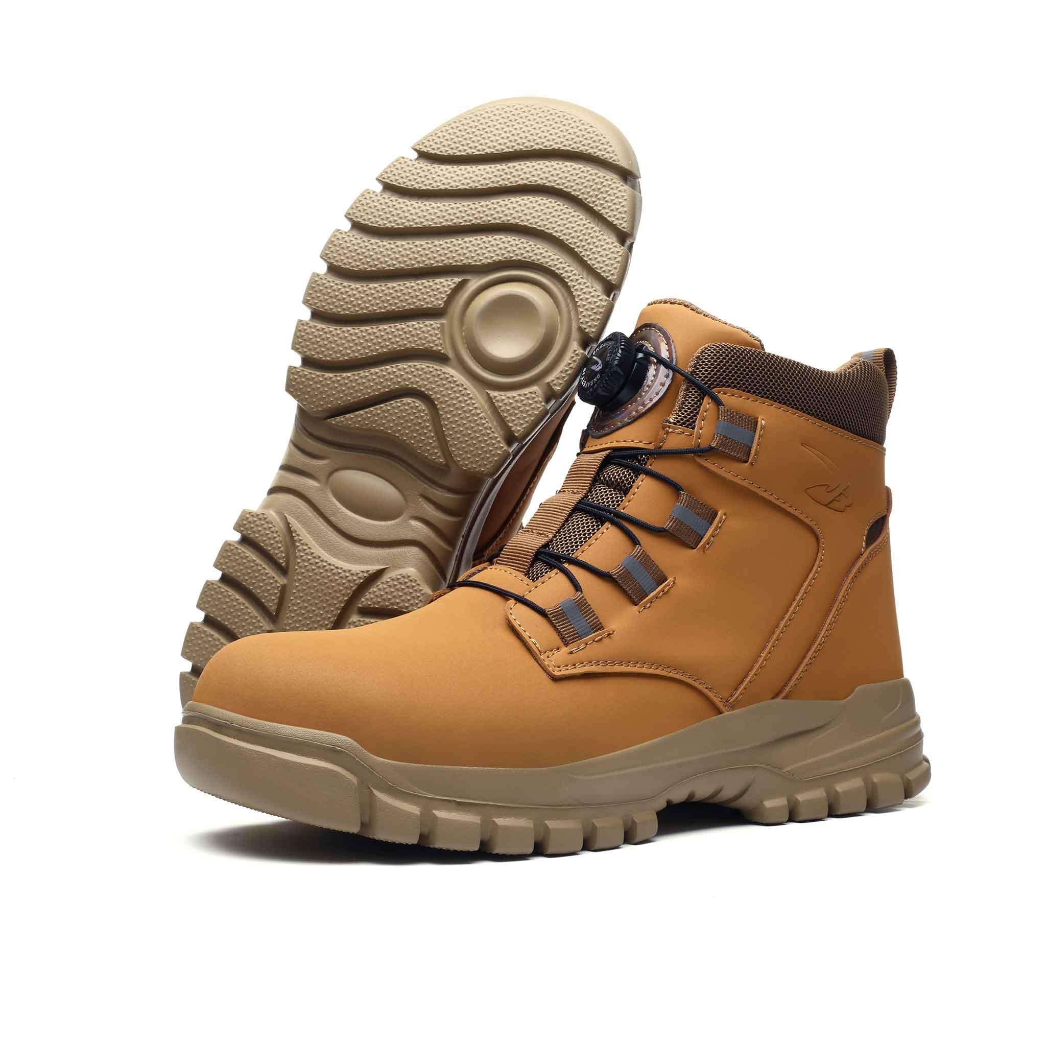 Men's Waterproof Steel Toe Work Boots - Knob Lacing System | B309