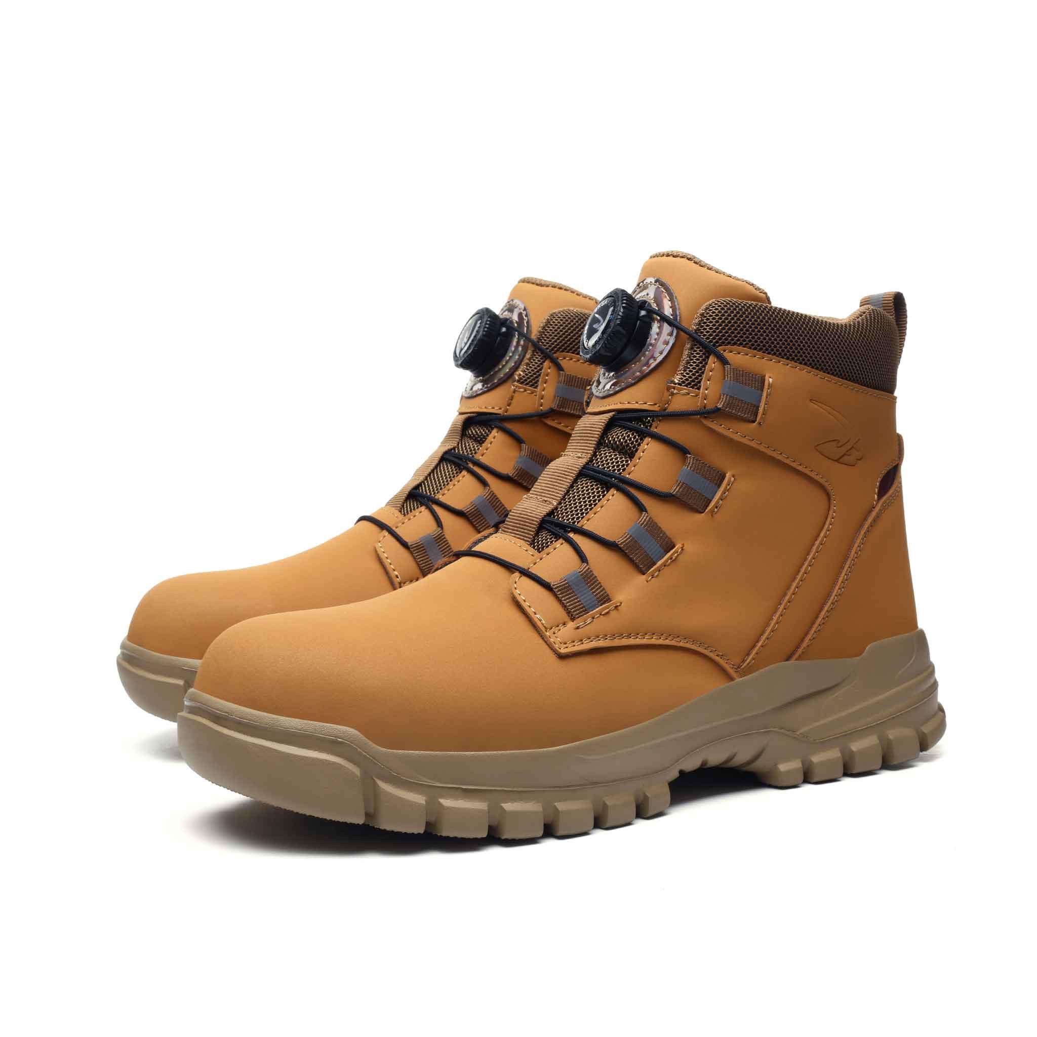 Men's Waterproof Steel Toe Work Boots - Knob Lacing System | B309