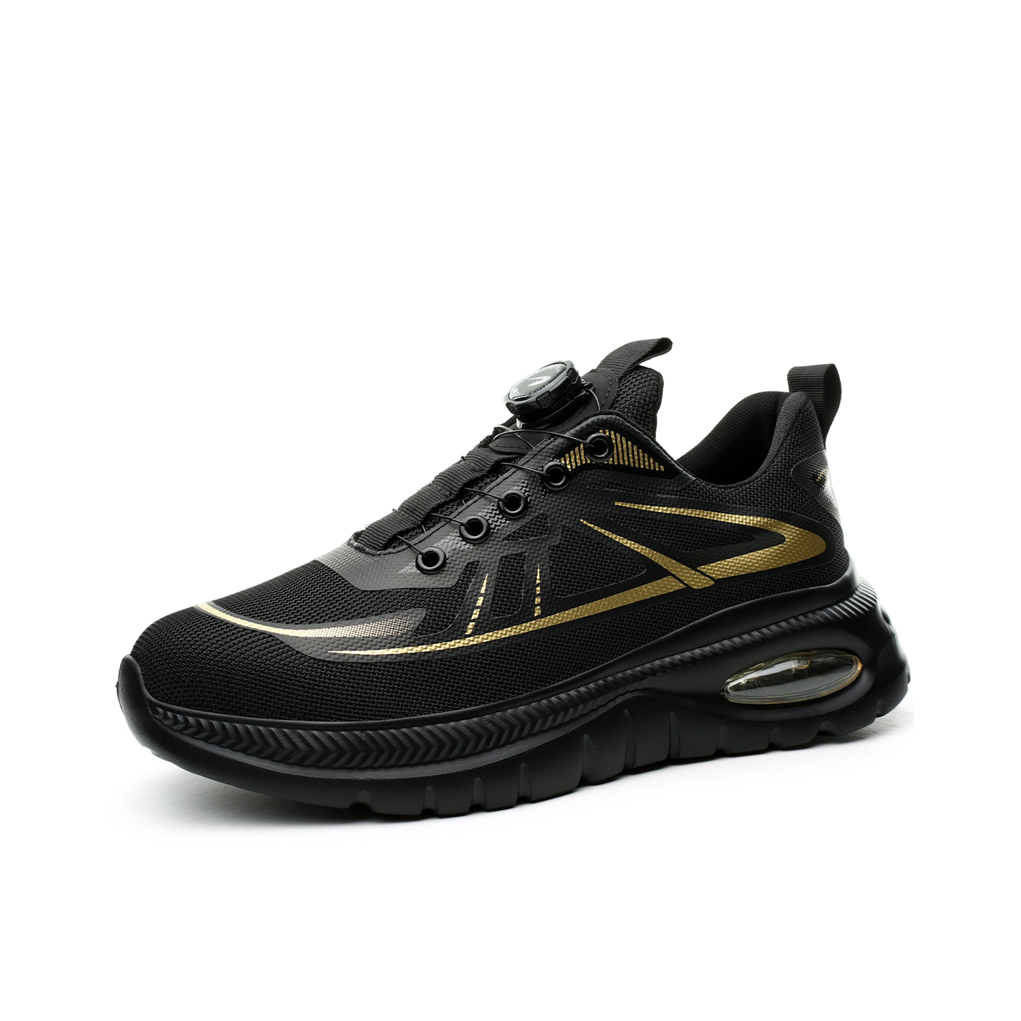 Women's Air Cushioned Steel Toe Work Sneakers - Dial Lacing | B347