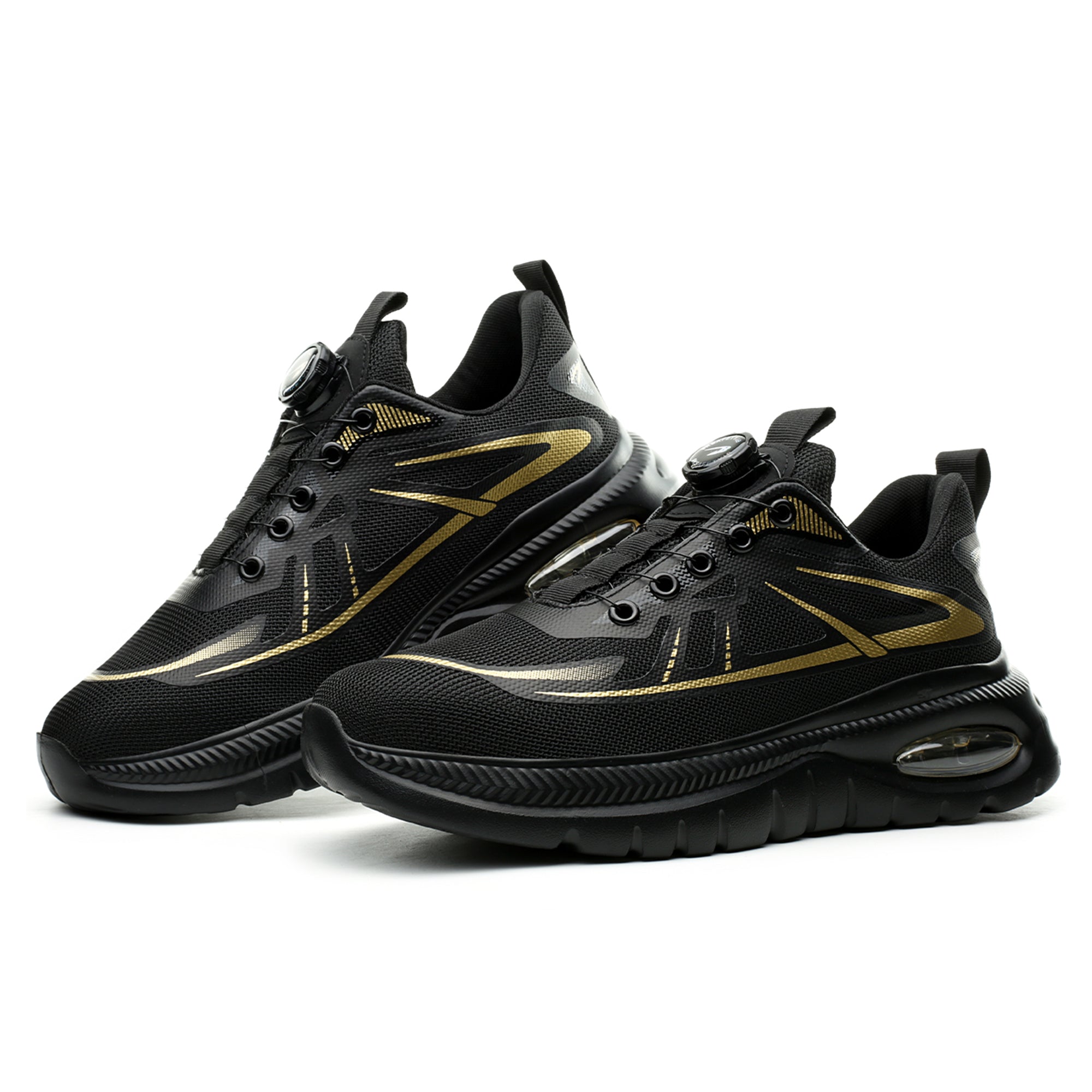 Women's Air Cushioned Steel Toe Work Sneakers - Dial Lacing | B347