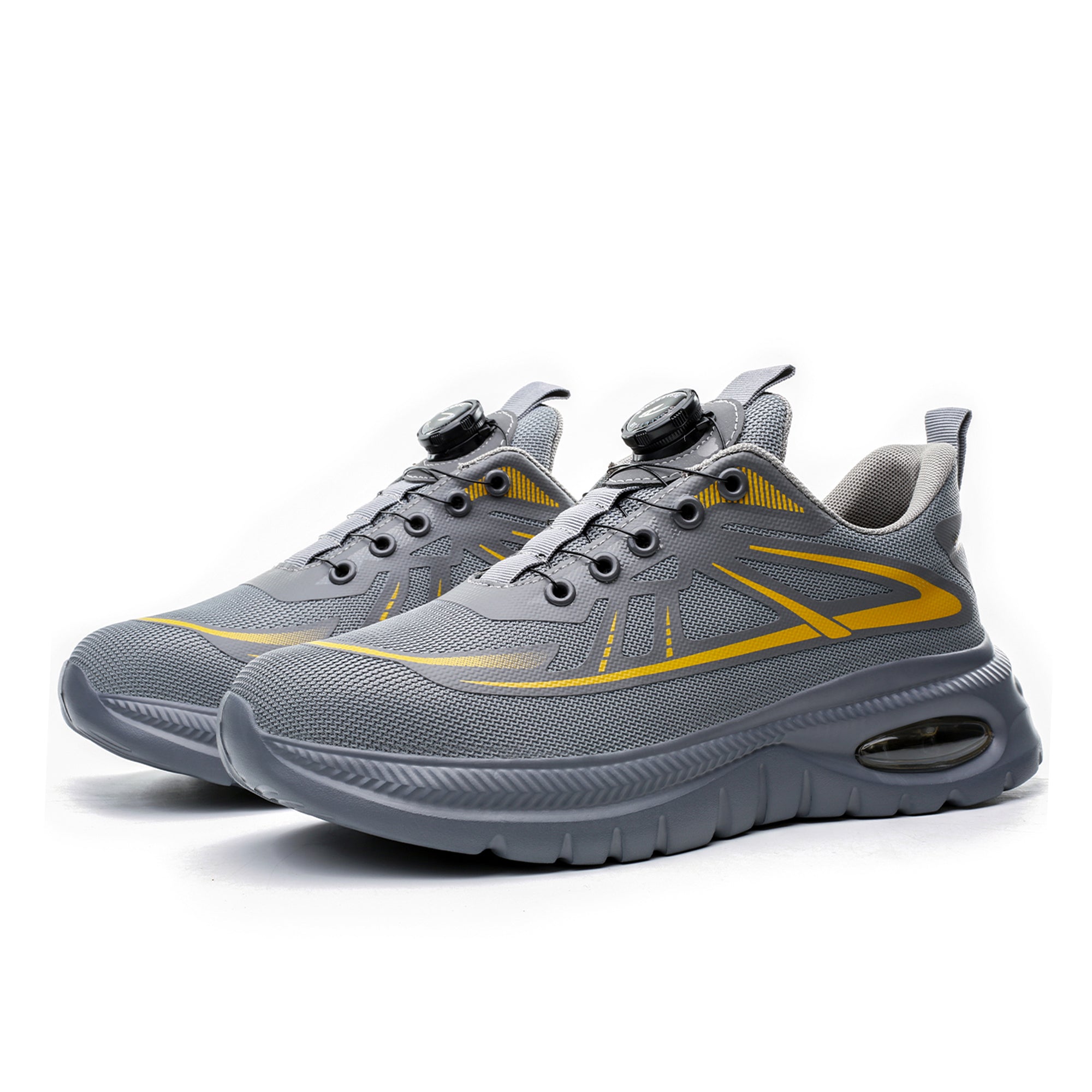 Women's Air Cushioned Steel Toe Work Sneakers - Dial Lacing | B347