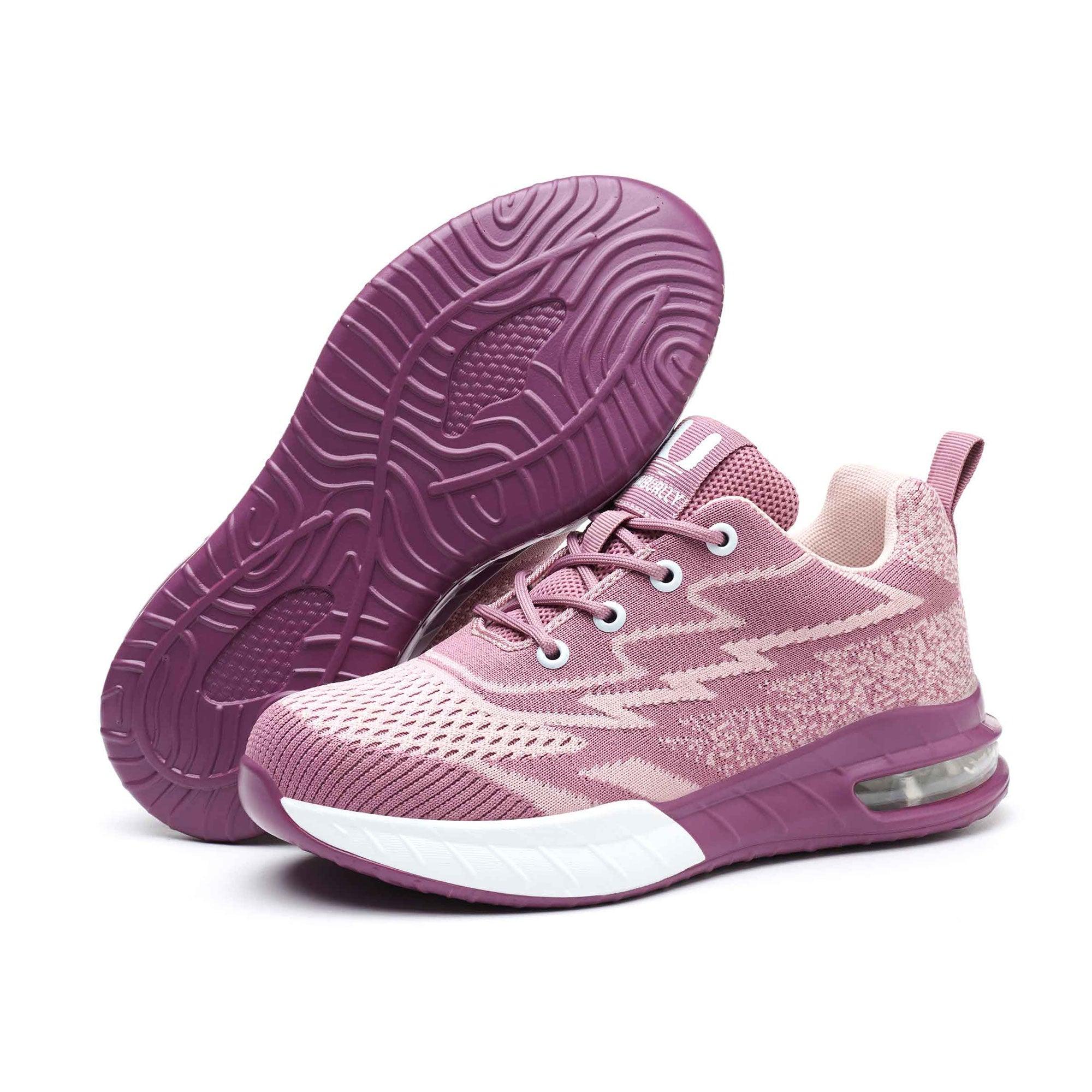 Women's AirFlow Steel Toe Work Sneakers - Air Cushion Sole | B288