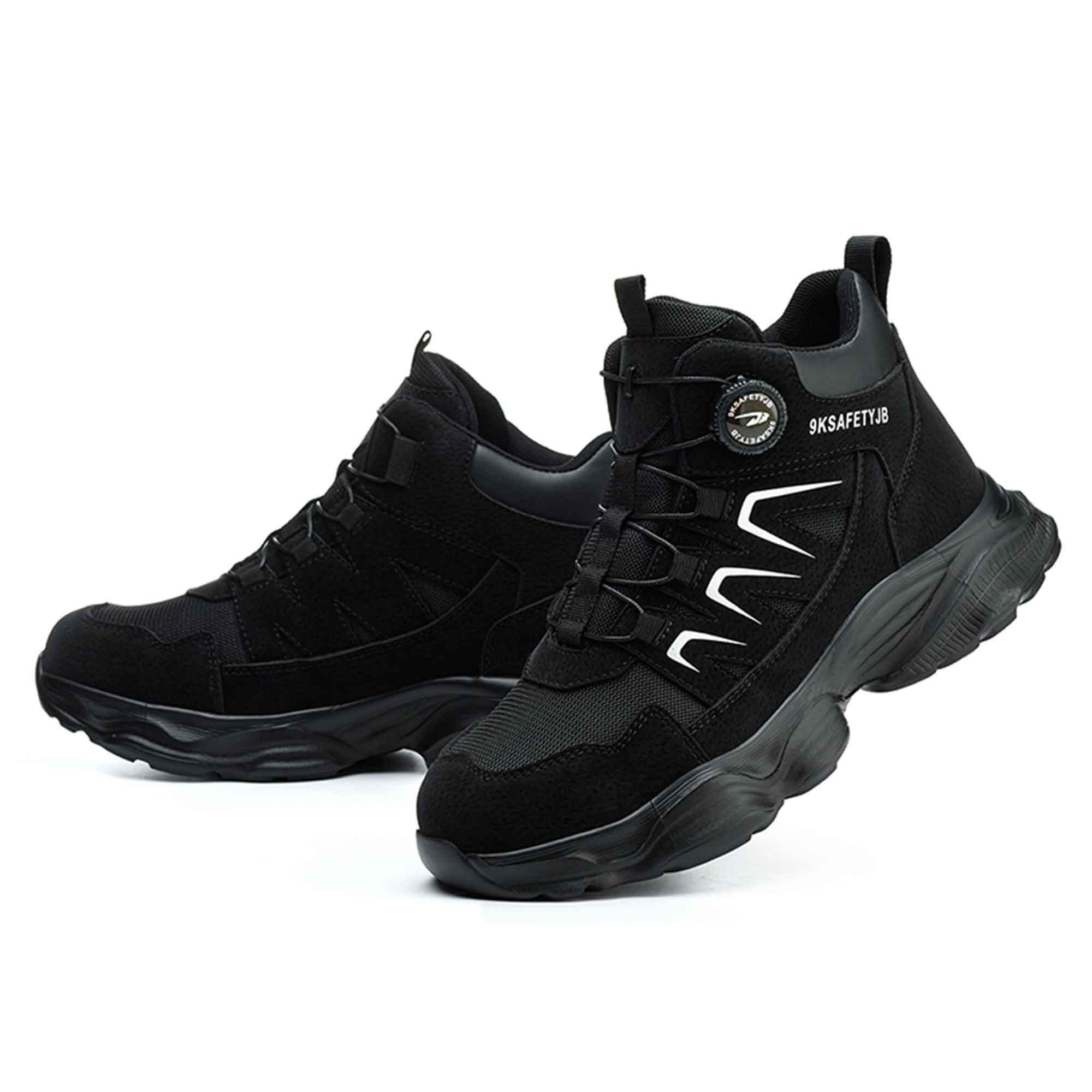 Women's Breathable Steel Toe Work Boots - Knob Lacing System | B314