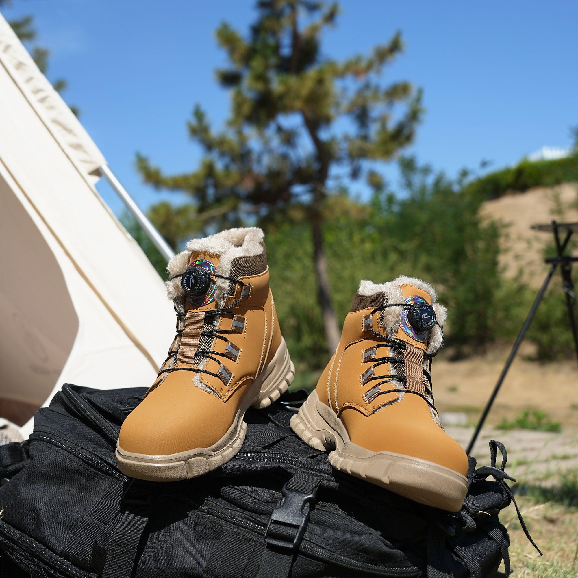 Women's HeatWave Steel Toe Winter Boots - Fleece Lining & Knob Lacing | B318