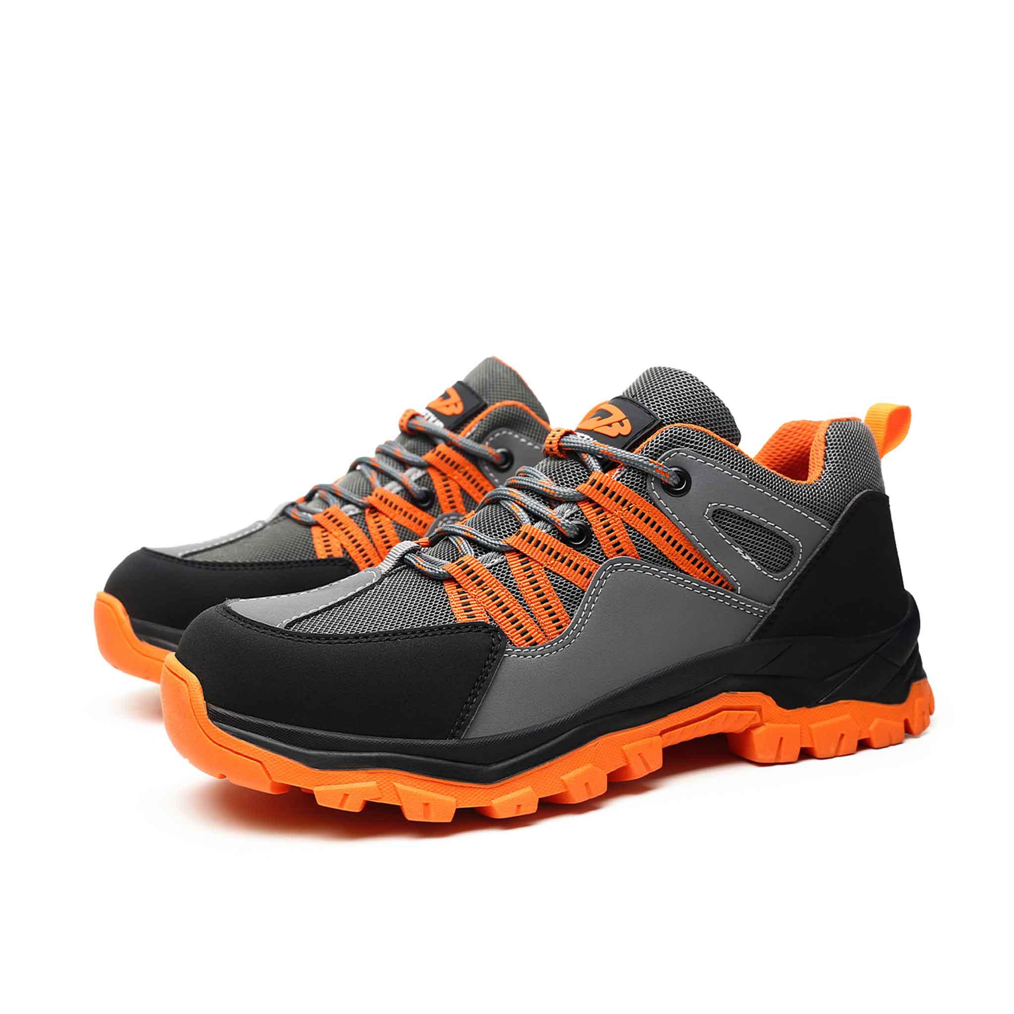 Women's Orange Trailblazer Steel Toe Work Shoes - Hiking Inspired | B281