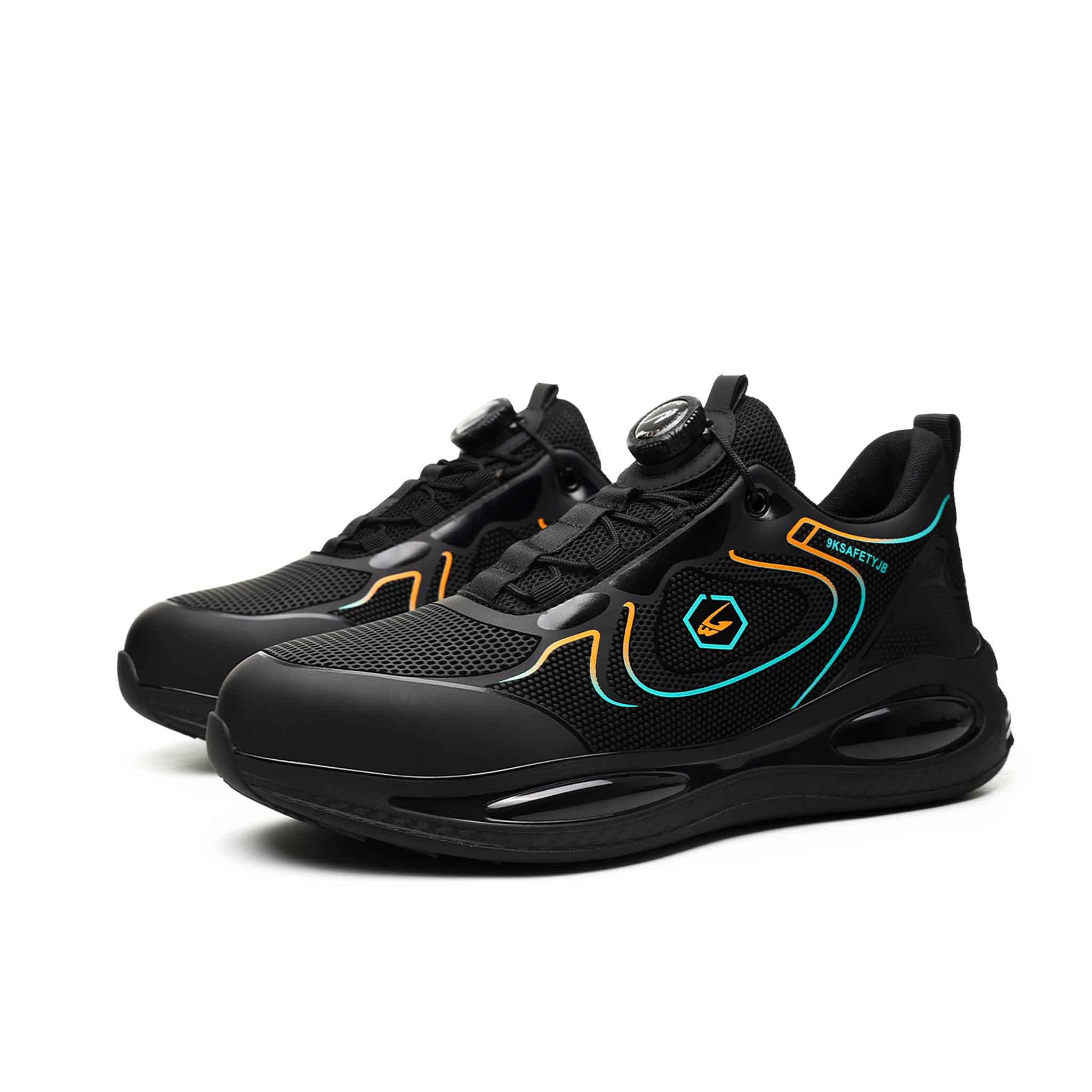 Women's Shock Absorbing Steel Toe Shoes - Cushioned Comfort | B304