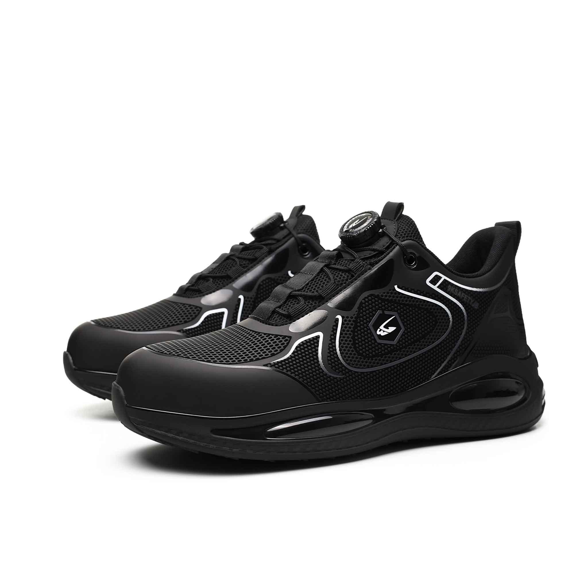 Women's Shock Absorbing Steel Toe Shoes - Cushioned Comfort | B304