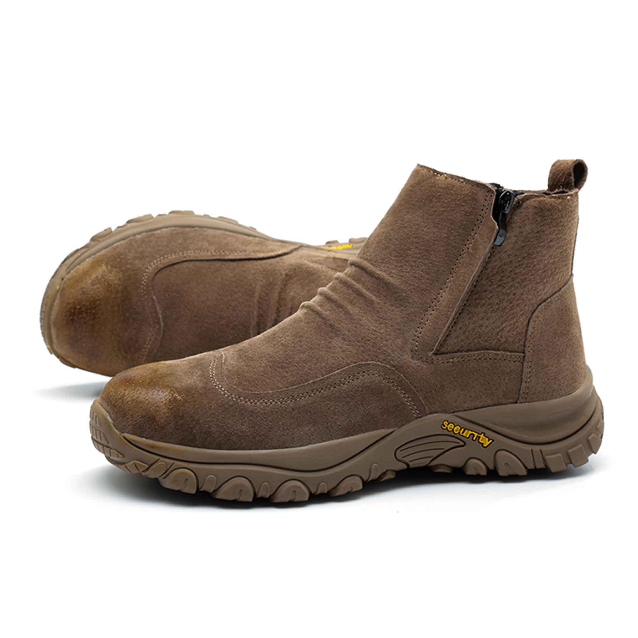 Women's Steel Toe Chelsea Boots - Side Zip | B258