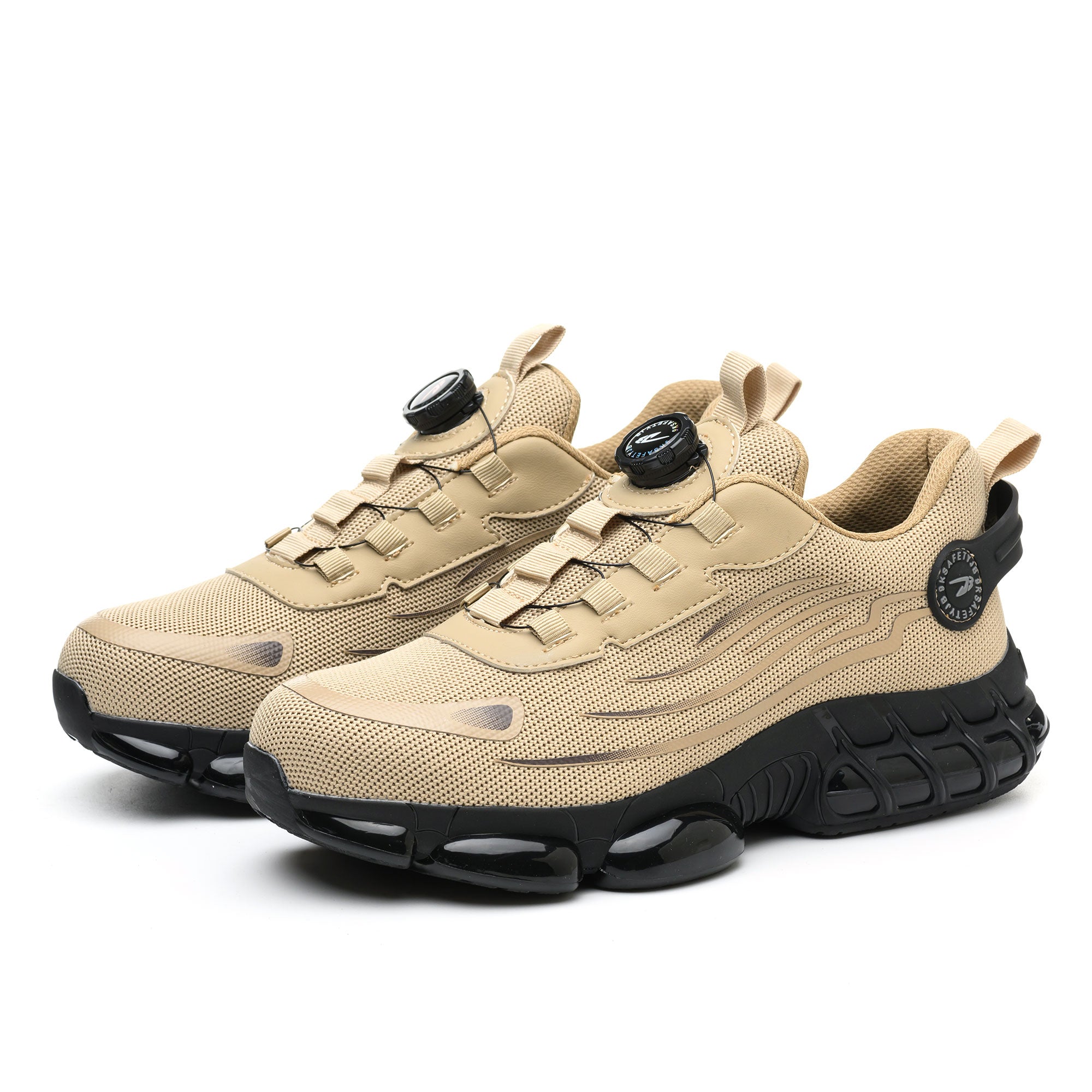 Women's Steel Toe Dial Lacing Work Sneakers - Cushioned Sole| B352