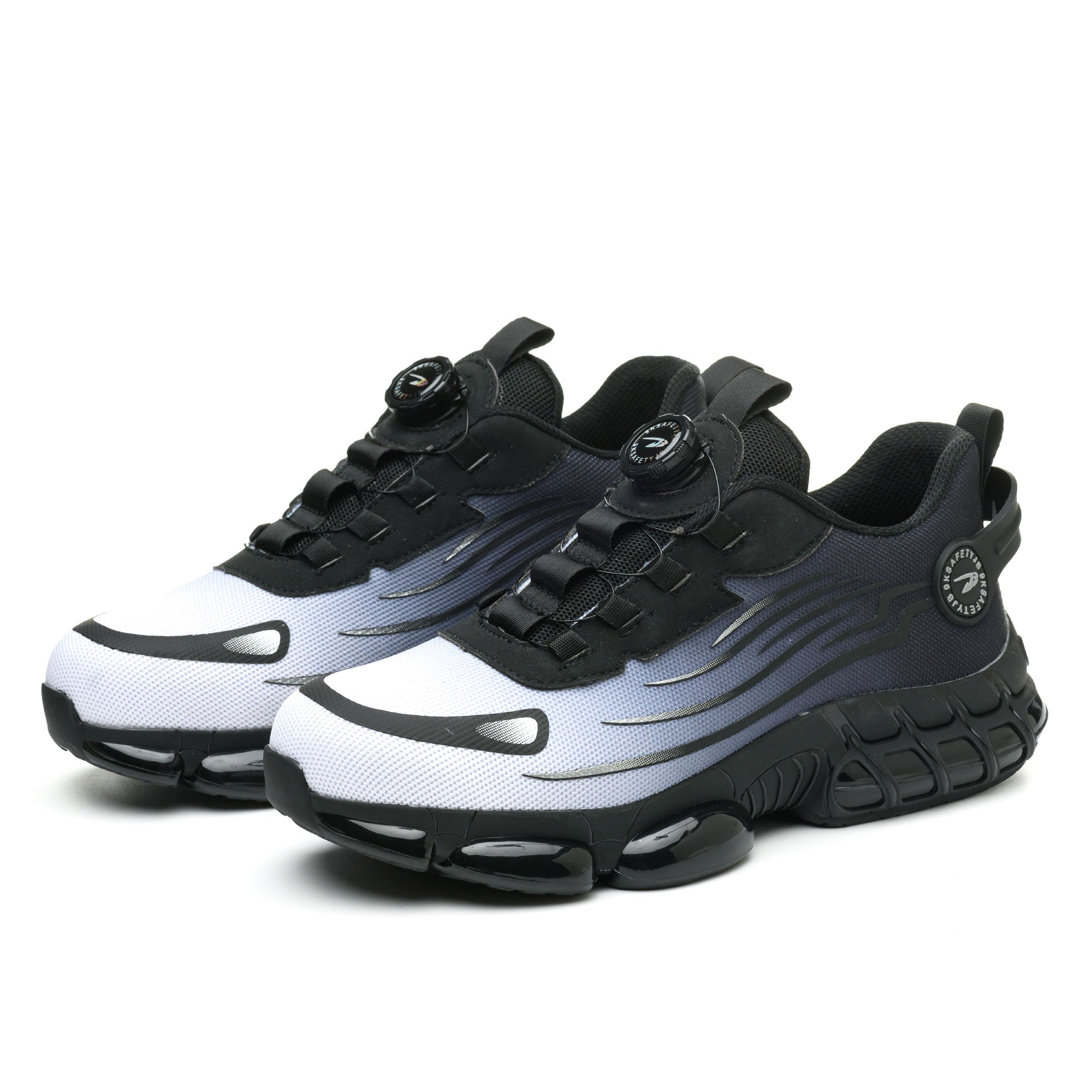 Women's Steel Toe Dial Lacing Work Sneakers - Cushioned Sole| B352