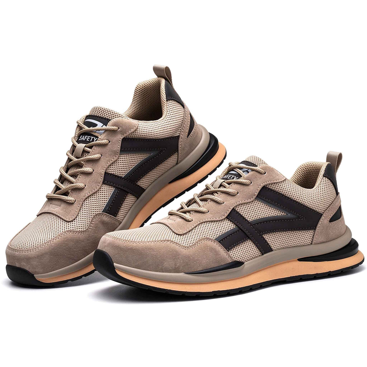 Women's Steel Toe Safety Work Sneakers - Slip Resistant Industrial Work Shoes  | B204