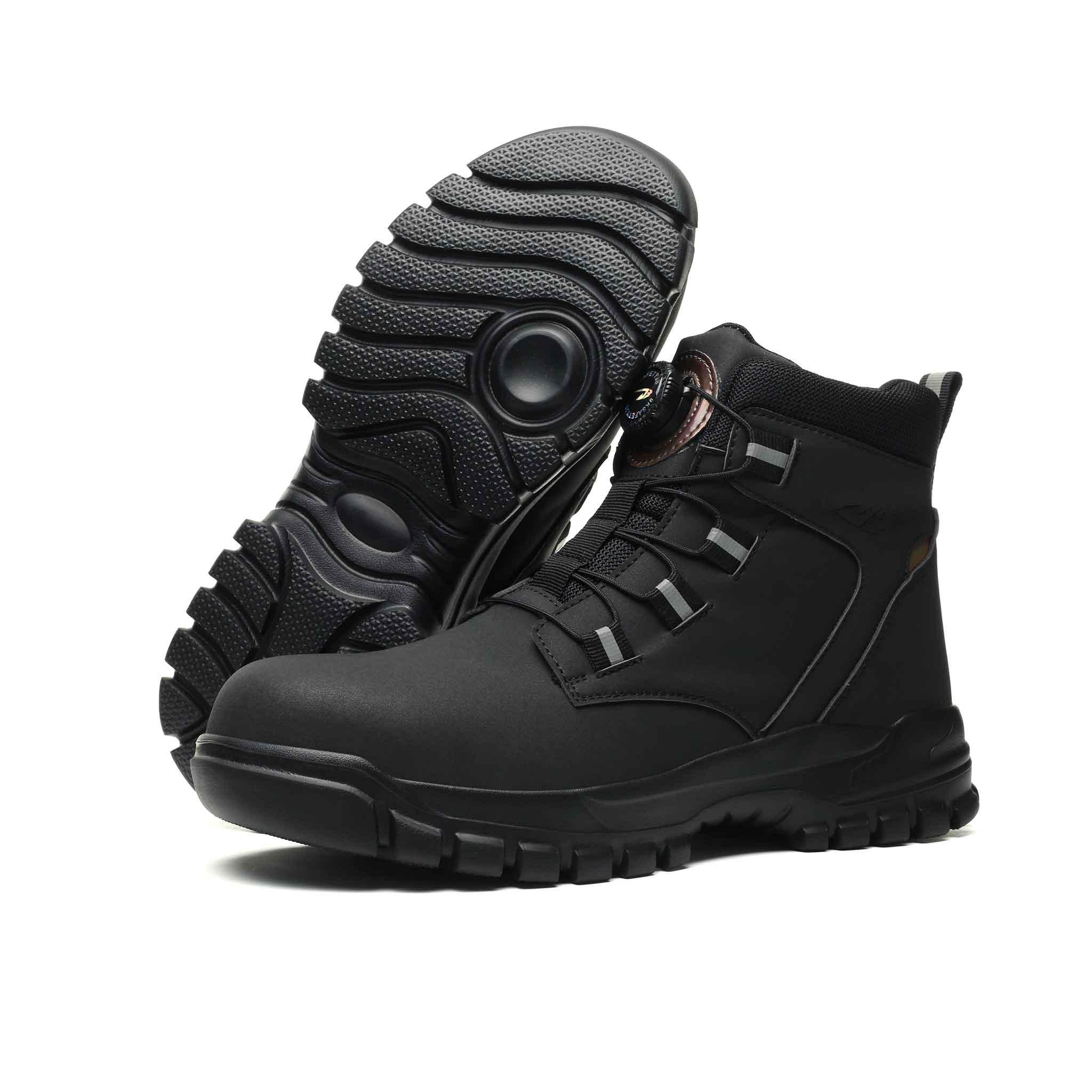 Women's Waterproof Steel Toe Work Boots - Easy-Tie Knob Lacing | B310