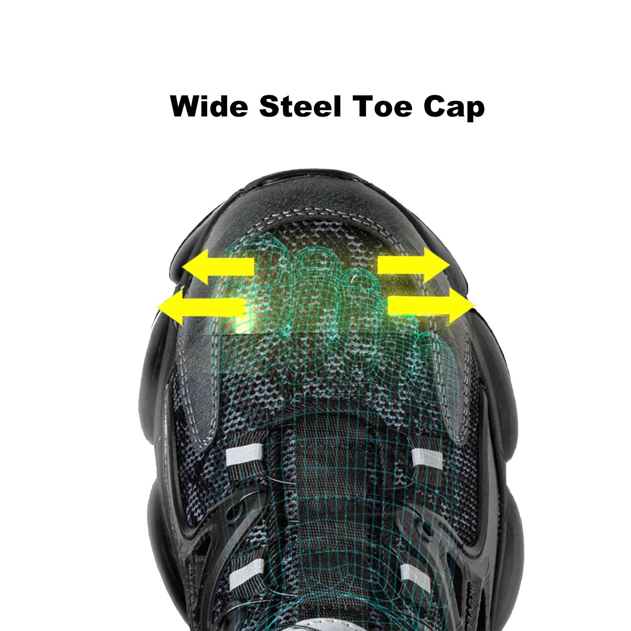 Women's Wide Steel Toe Sneaker - Knob Lacing System | B250