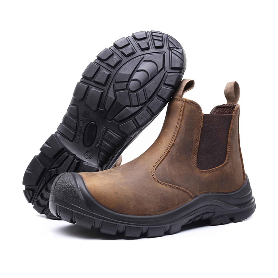 Women's Steel Toe Chelsea Work Boots - Waterproof | H001