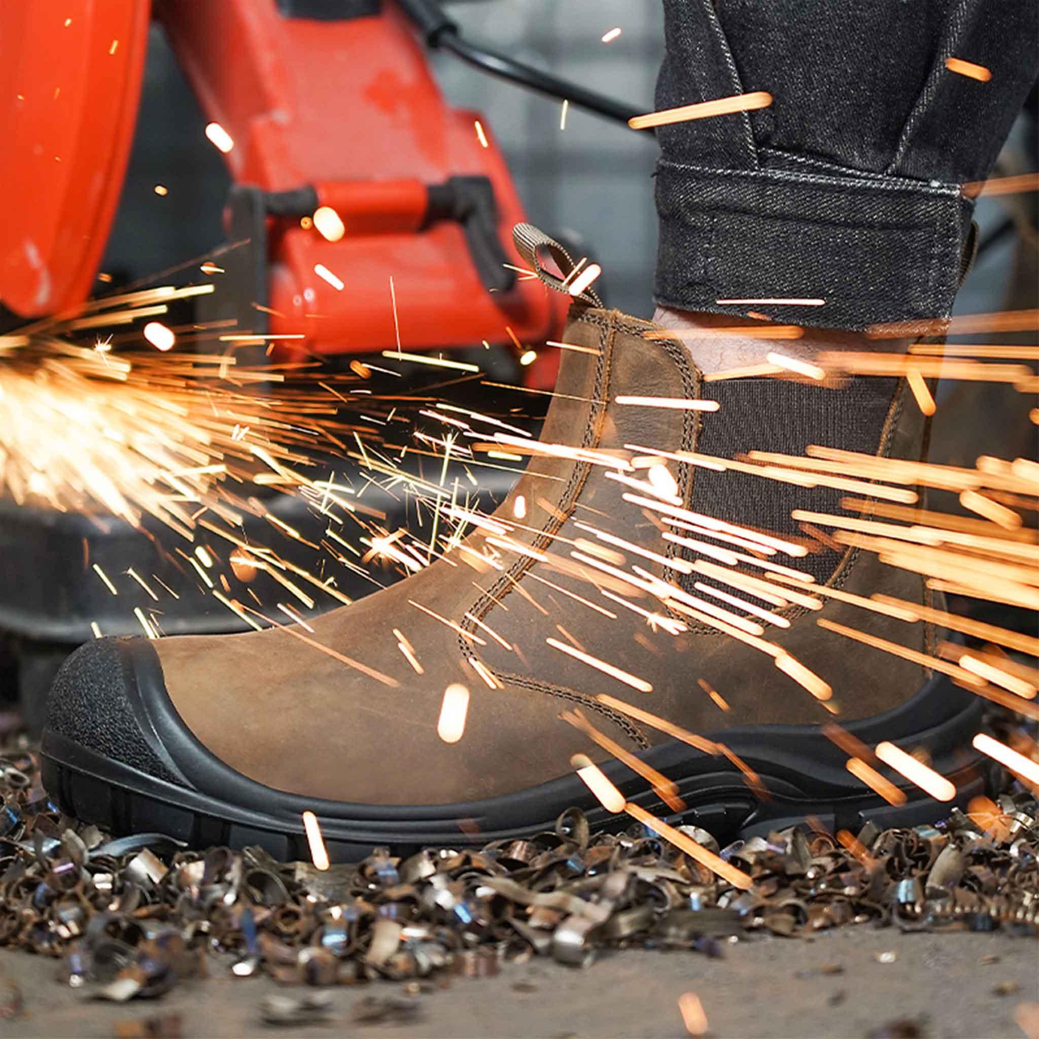 Women's Steel Toe Chelsea Work Boots - Waterproof | H001