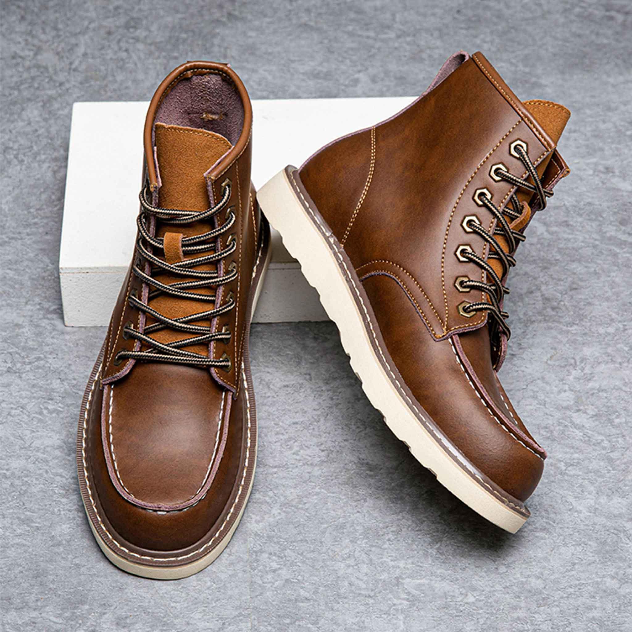Men's 6" Soft Toe Work Boots - Classic Moc | C001 - USINE PRO Footwear
