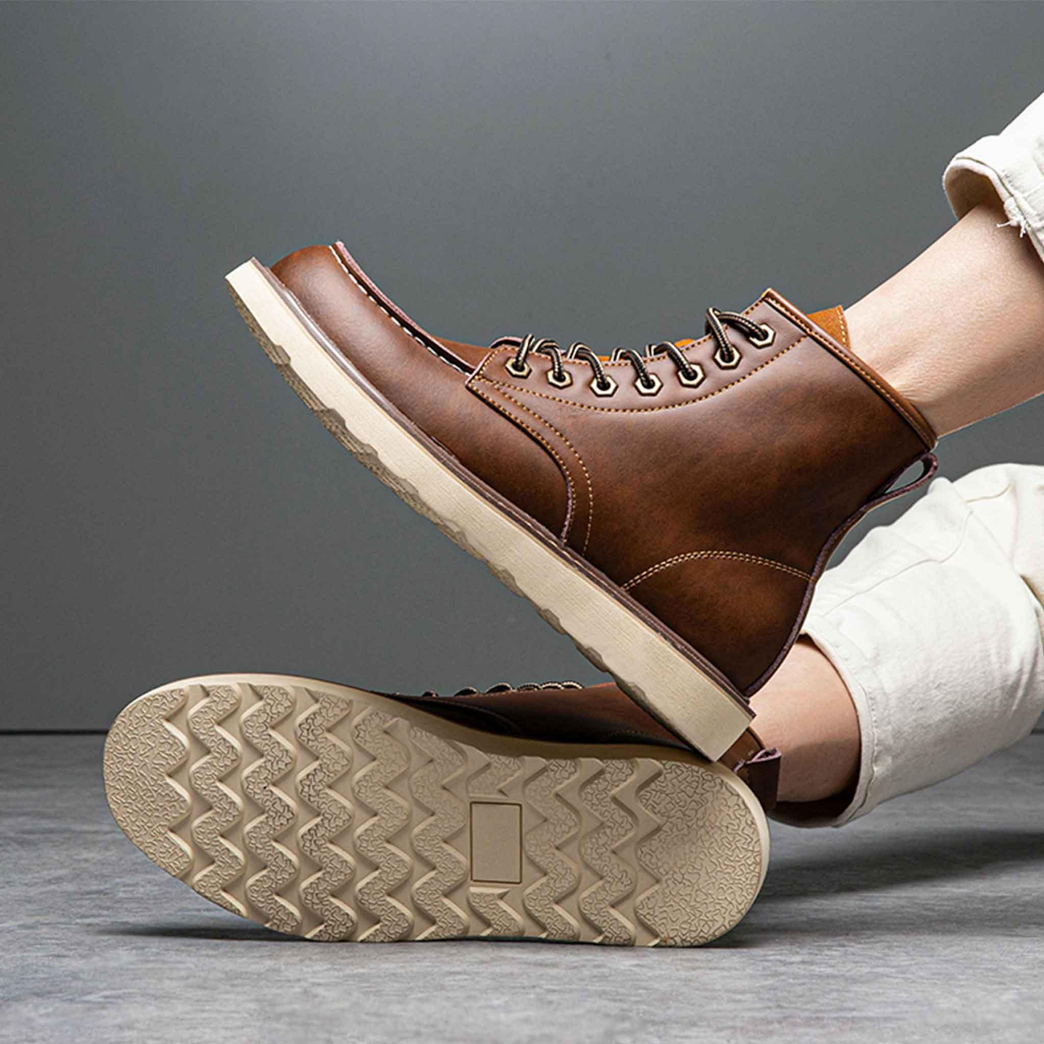 Men's 6" Soft Toe Work Boots - Classic Moc | C001 - USINE PRO Footwear