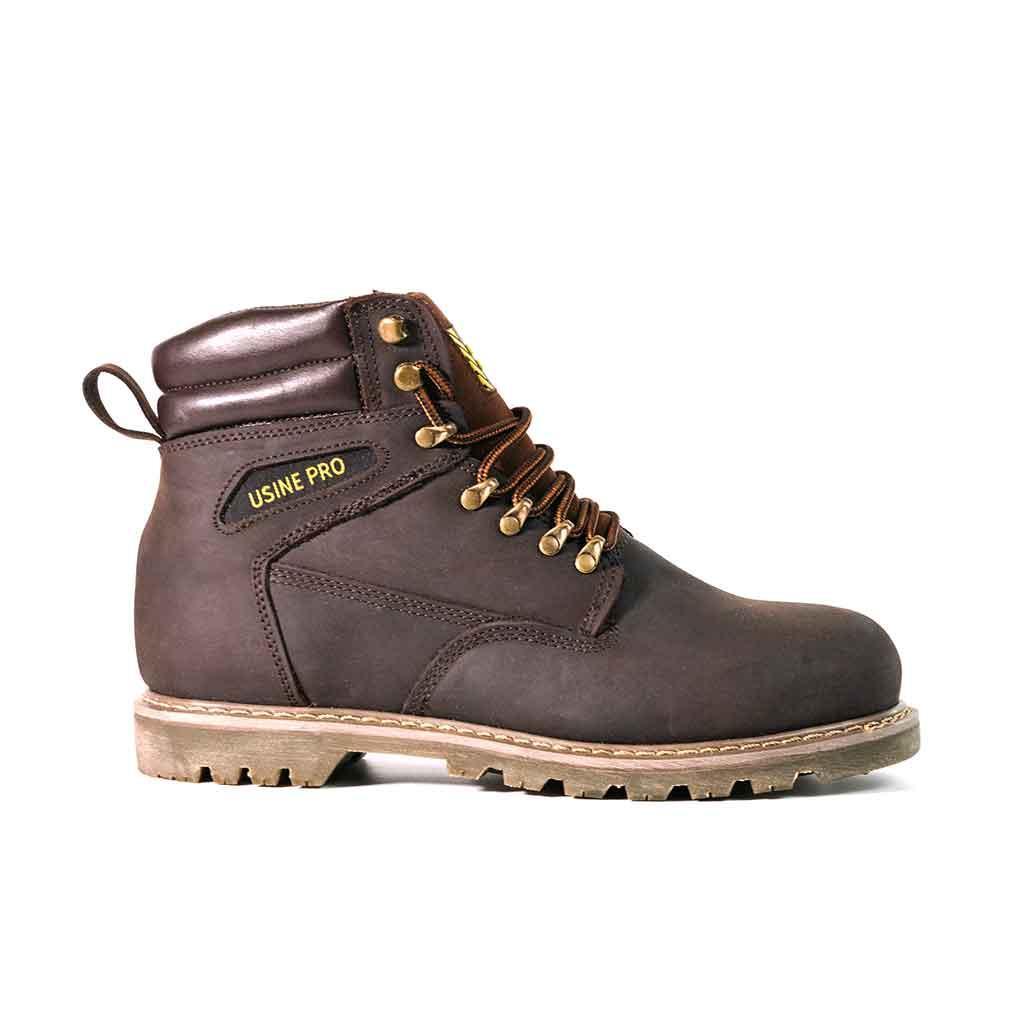 Men's 6" Steel Toe Boots - Genuine Leather | U001 - USINE PRO Footwear